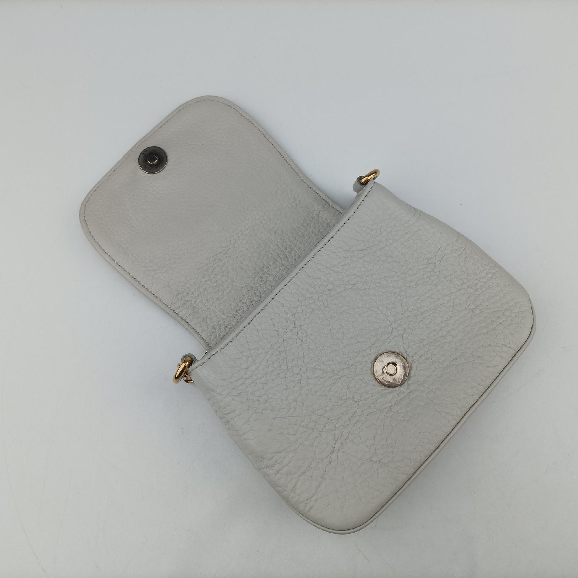 Secondhand Gucci 1973 Double G White Leather 251821 shoulderbag | stylenewstar
