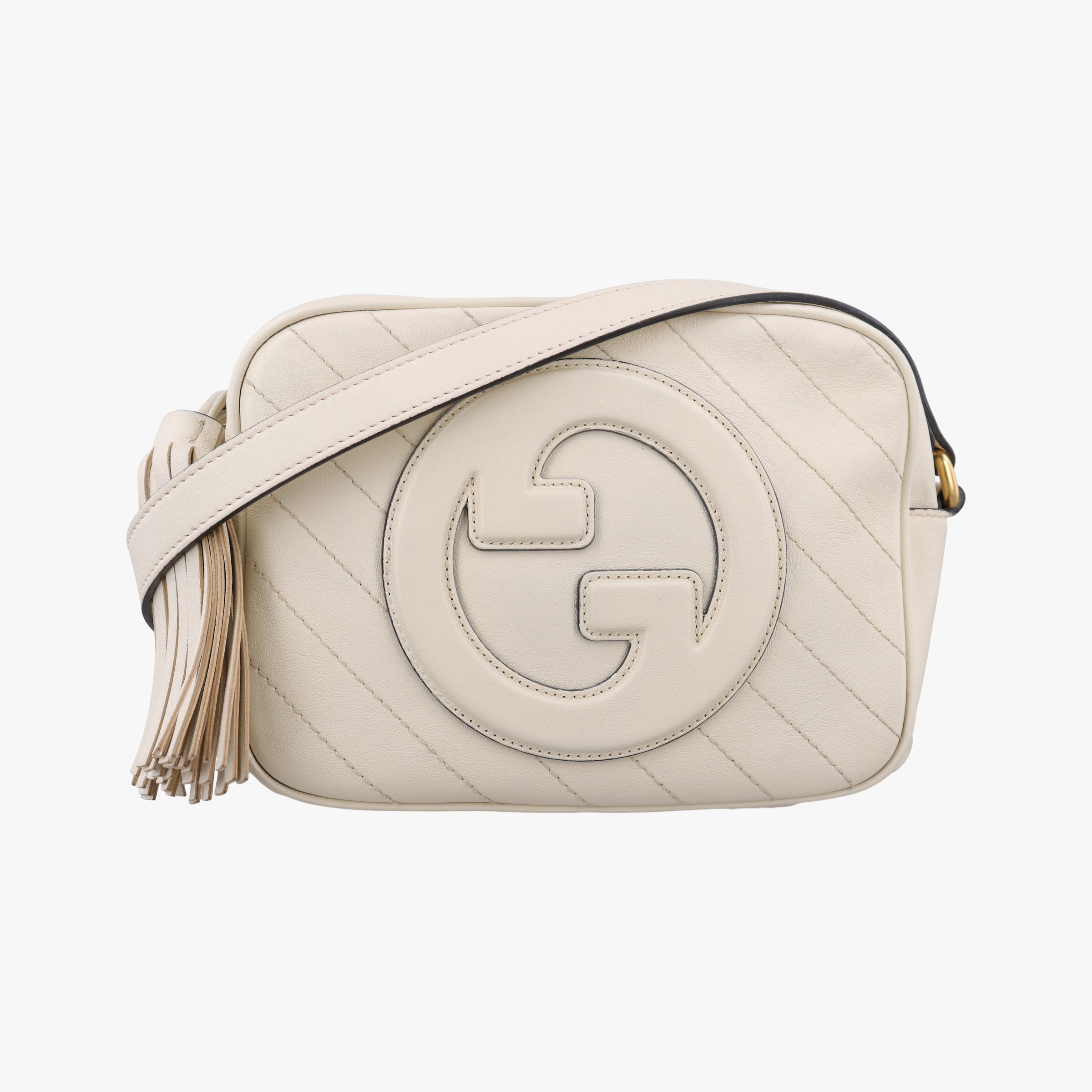 Pre-owned Gucci Blondie White Leather 742360 shoulderbag | stylenewstar