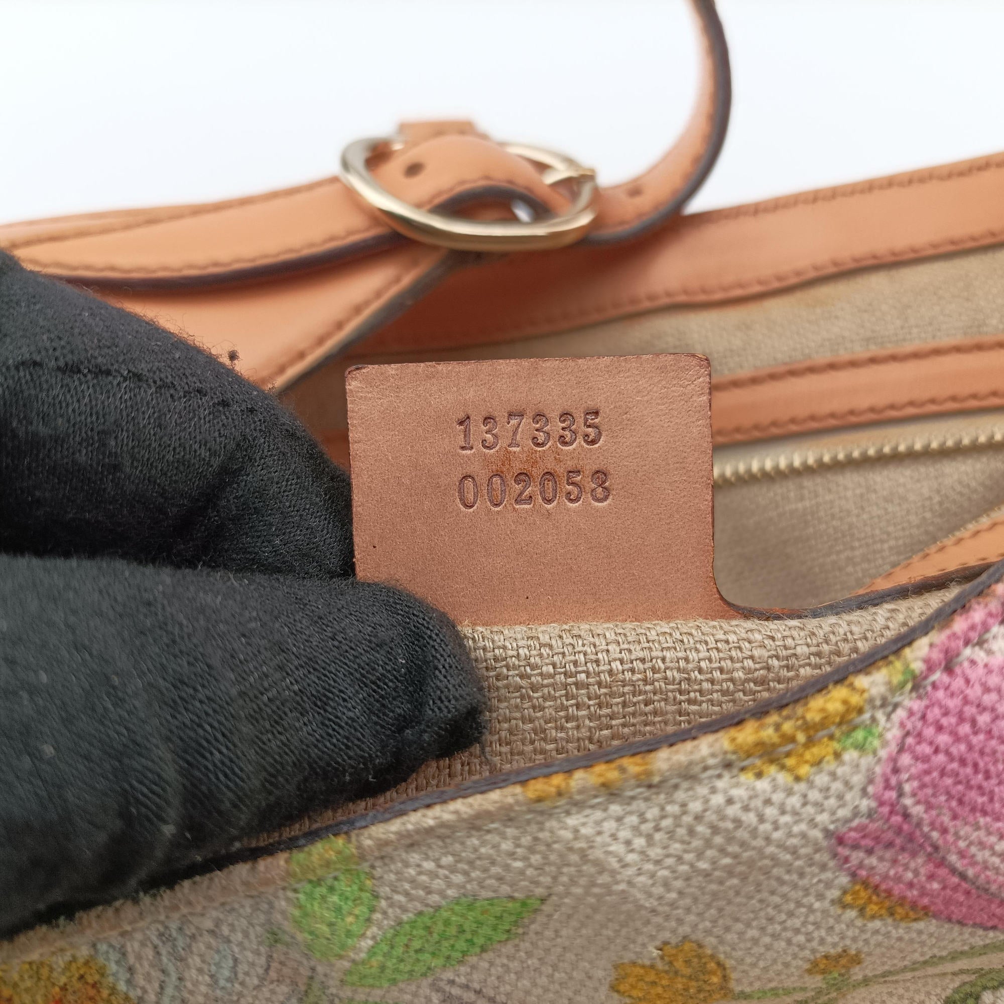 Pre-owned Gucci Flora Jackie Hobo White×Multicolour canvas×leather 137335 handbag | stylenewstar