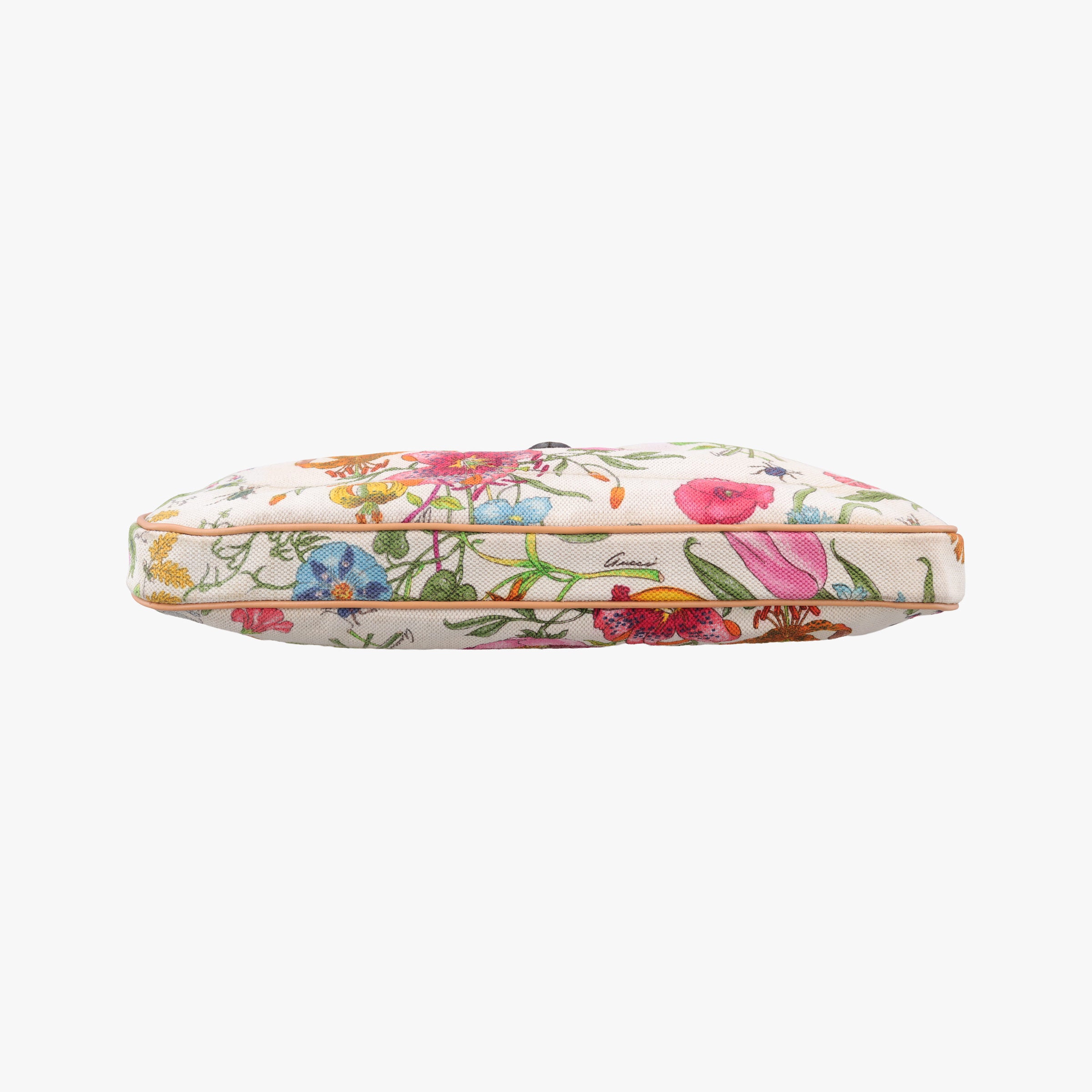 Pre-owned Gucci Flora Jackie Hobo White×Multicolour canvas×leather 137335 handbag | stylenewstar