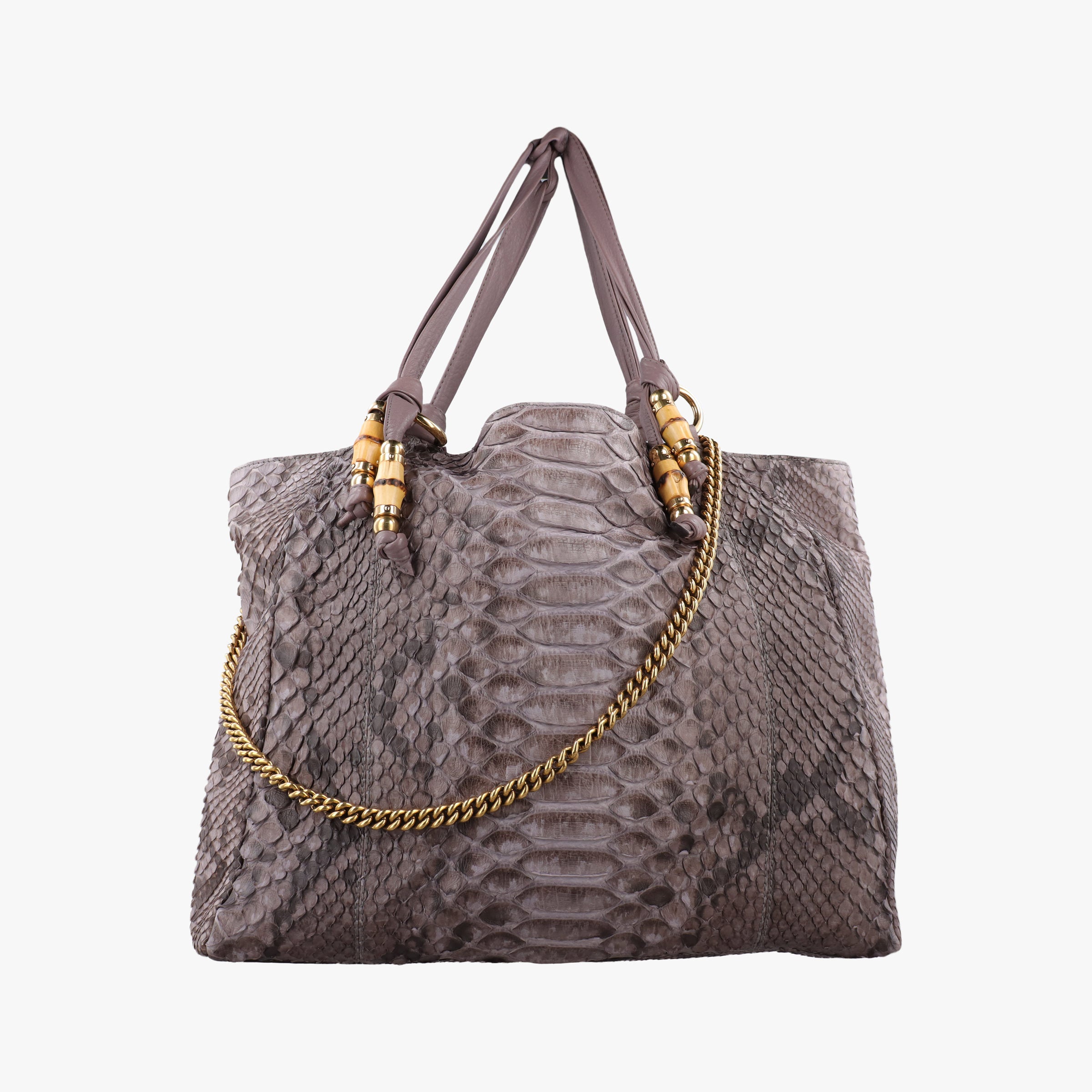 Pre-owned Gucci python hobo purple snakeskin 232942 shoulderbag | stylenewstar