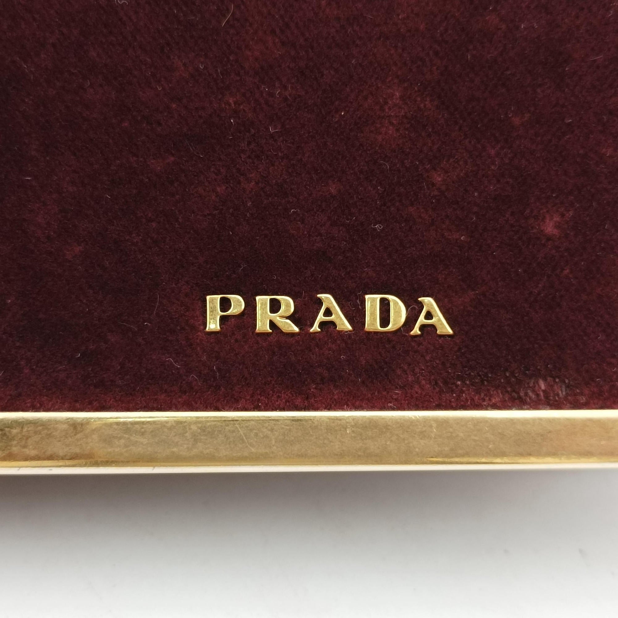Secondhand Prada Cahier Burgundy×black suede×Leather 1BD045 shoulderbag | stylenewstar