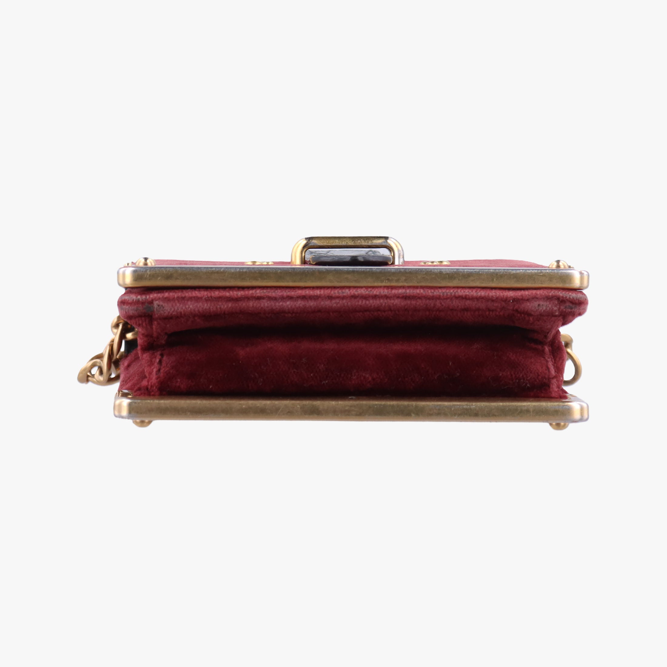 Secondhand Prada Cahier Burgundy×black suede×Leather 1BD045 shoulderbag | stylenewstar