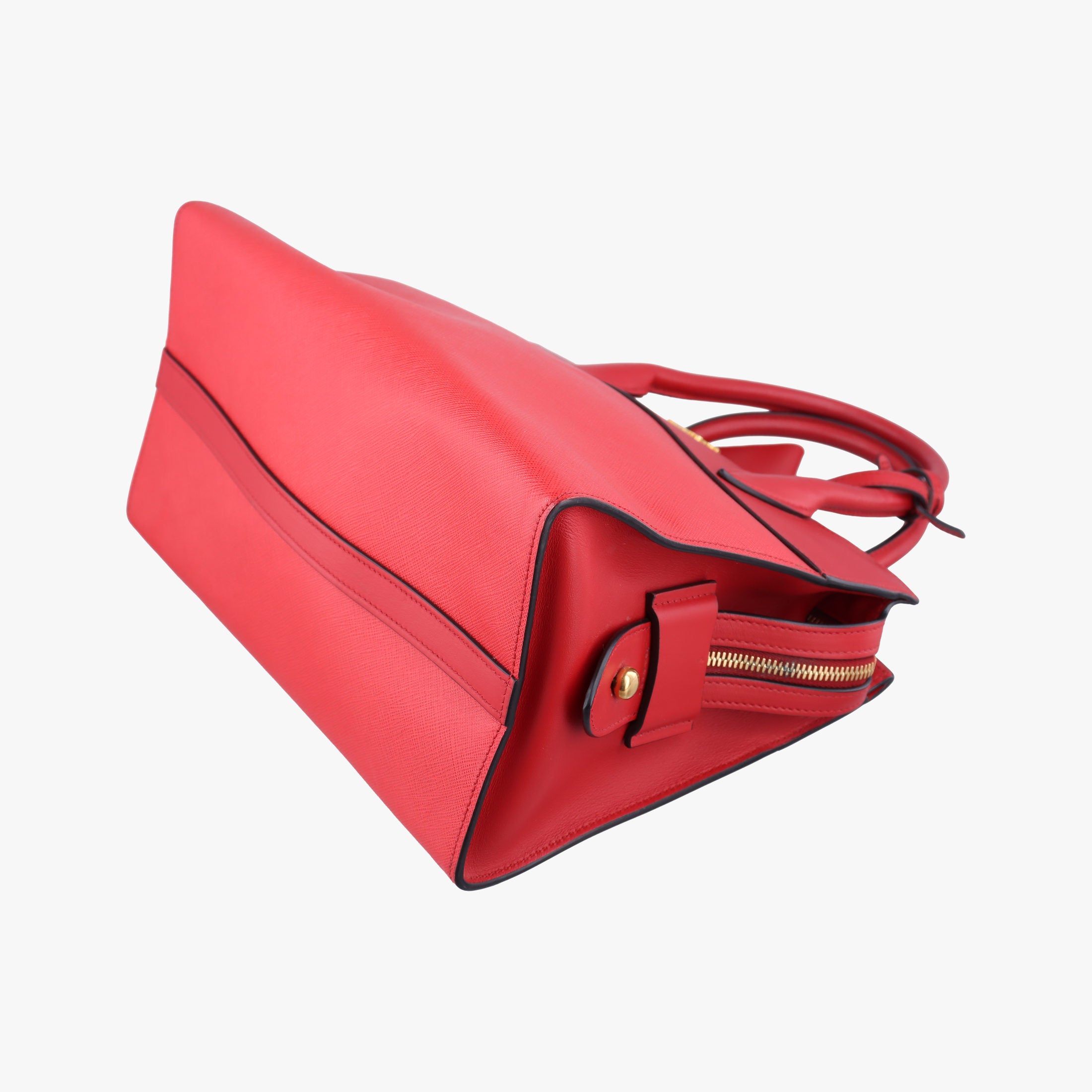 Secondhand Prada Esplanade Red SAFFIANO Leather 1BA046 shoulderbag | stylenewstar