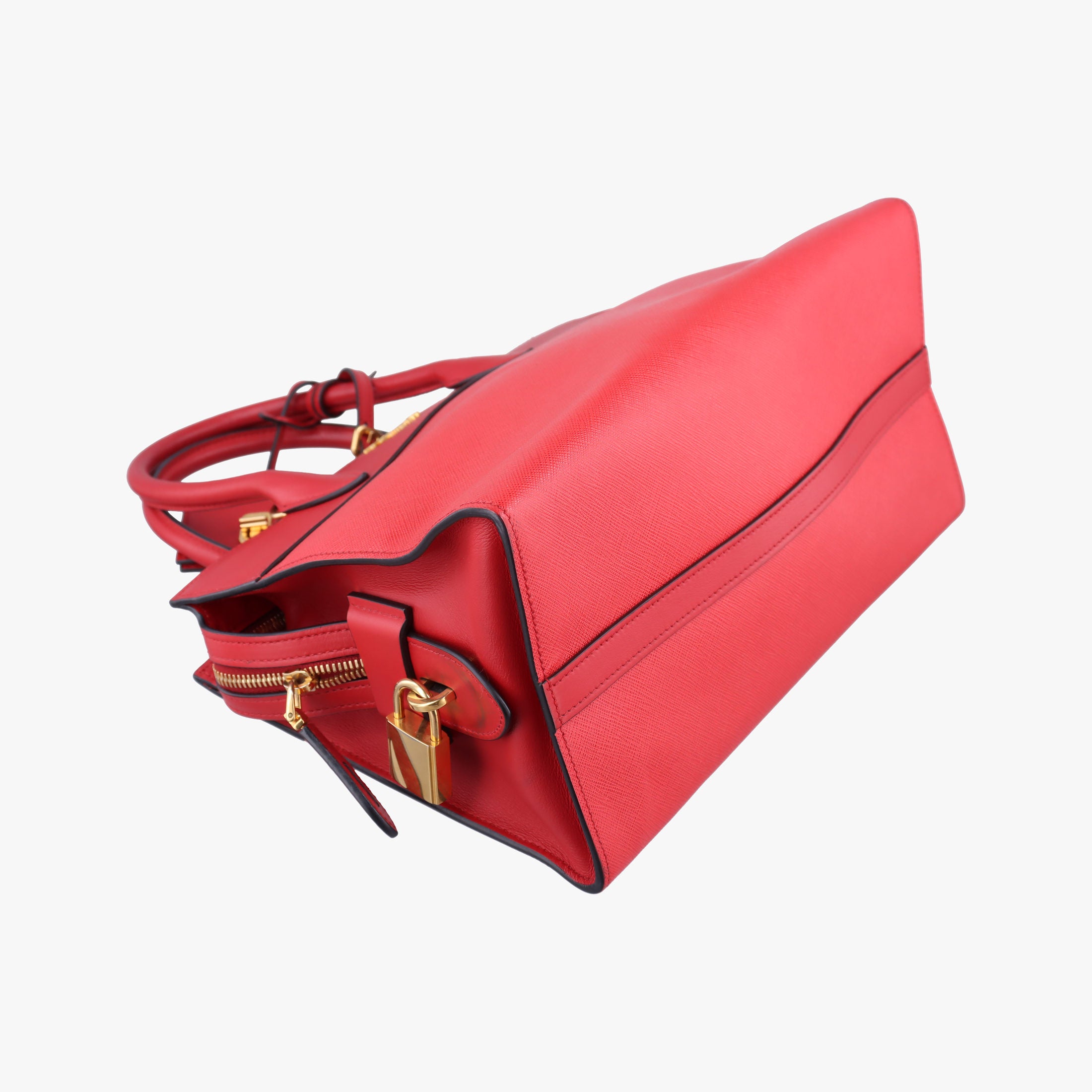 Secondhand Prada Esplanade Red SAFFIANO Leather 1BA046 shoulderbag | stylenewstar