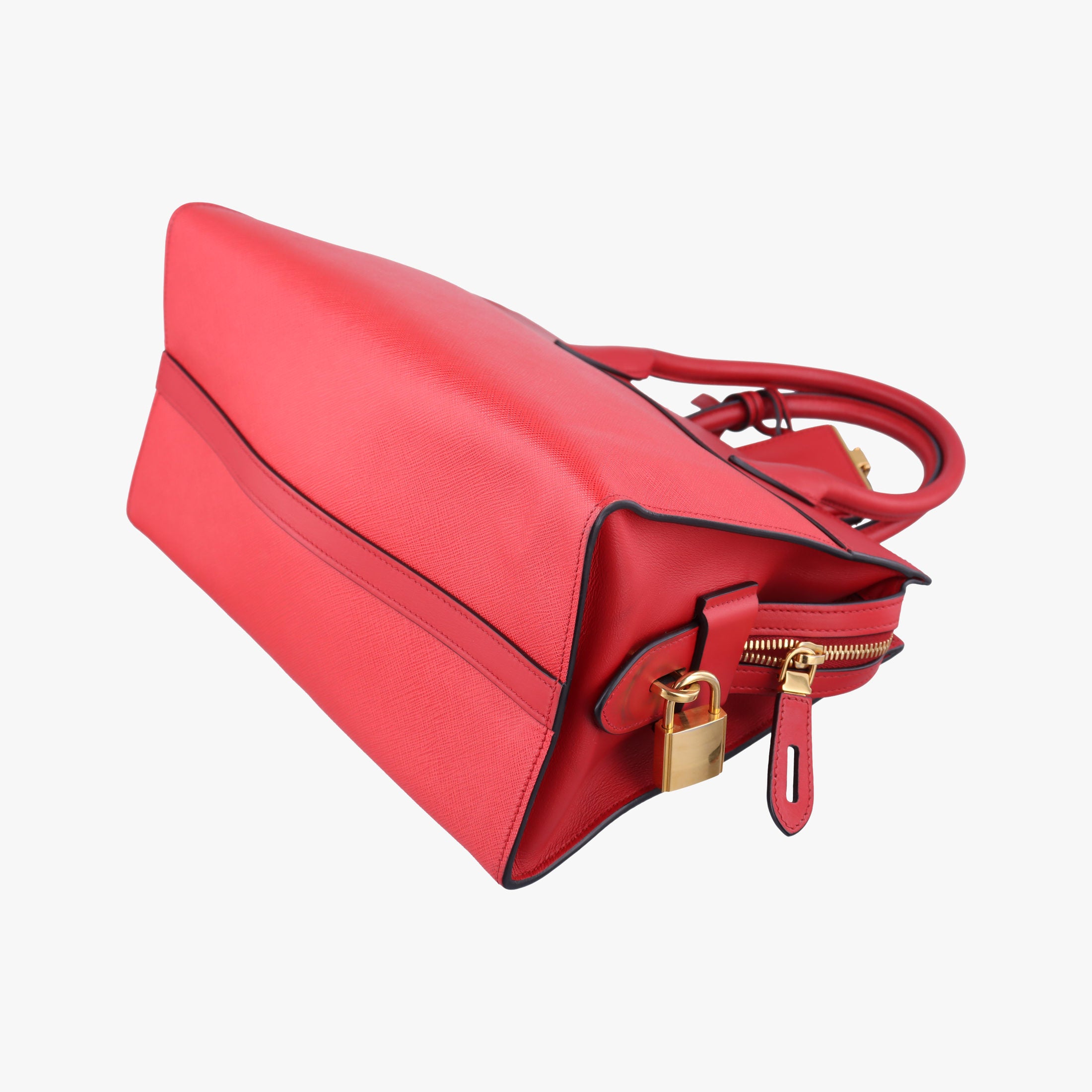 Secondhand Prada Esplanade Red SAFFIANO Leather 1BA046 shoulderbag | stylenewstar