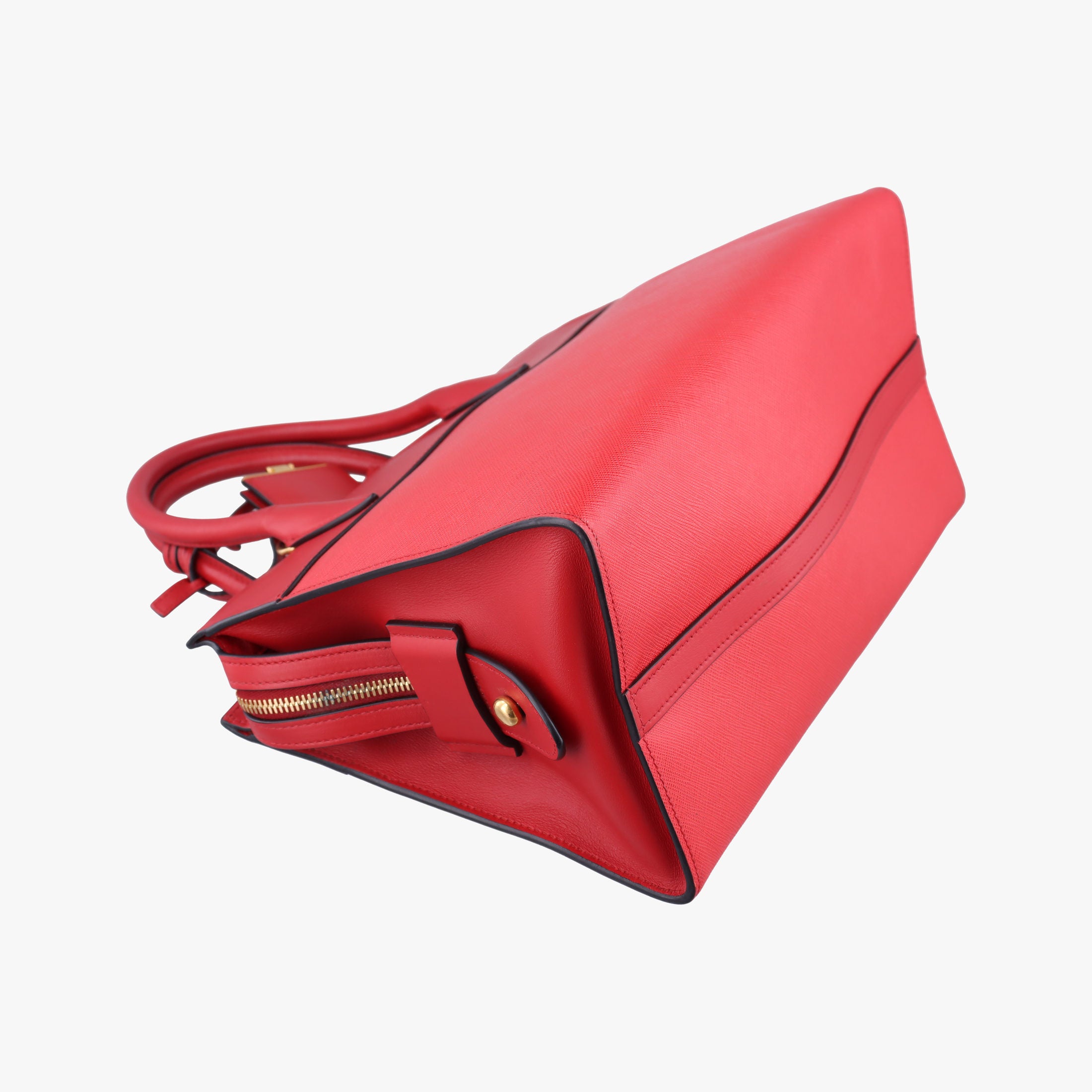 Secondhand Prada Esplanade Red SAFFIANO Leather 1BA046 shoulderbag | stylenewstar