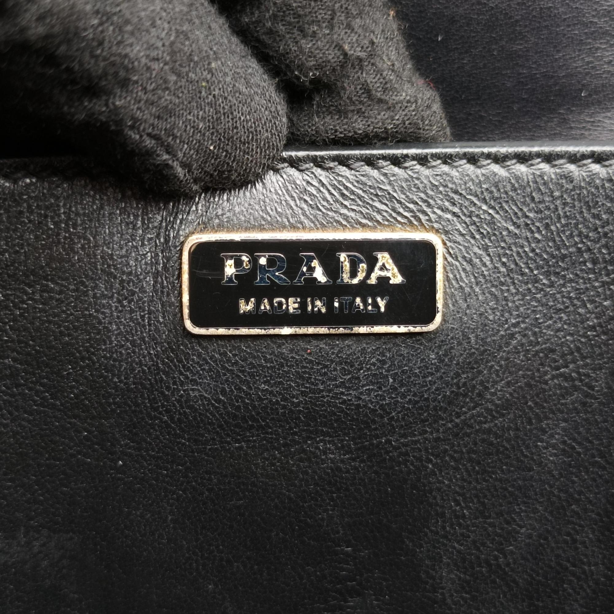 Pre-owned Prada Cahier Black Leather 1BD045 shoulderbag | stylenewstar