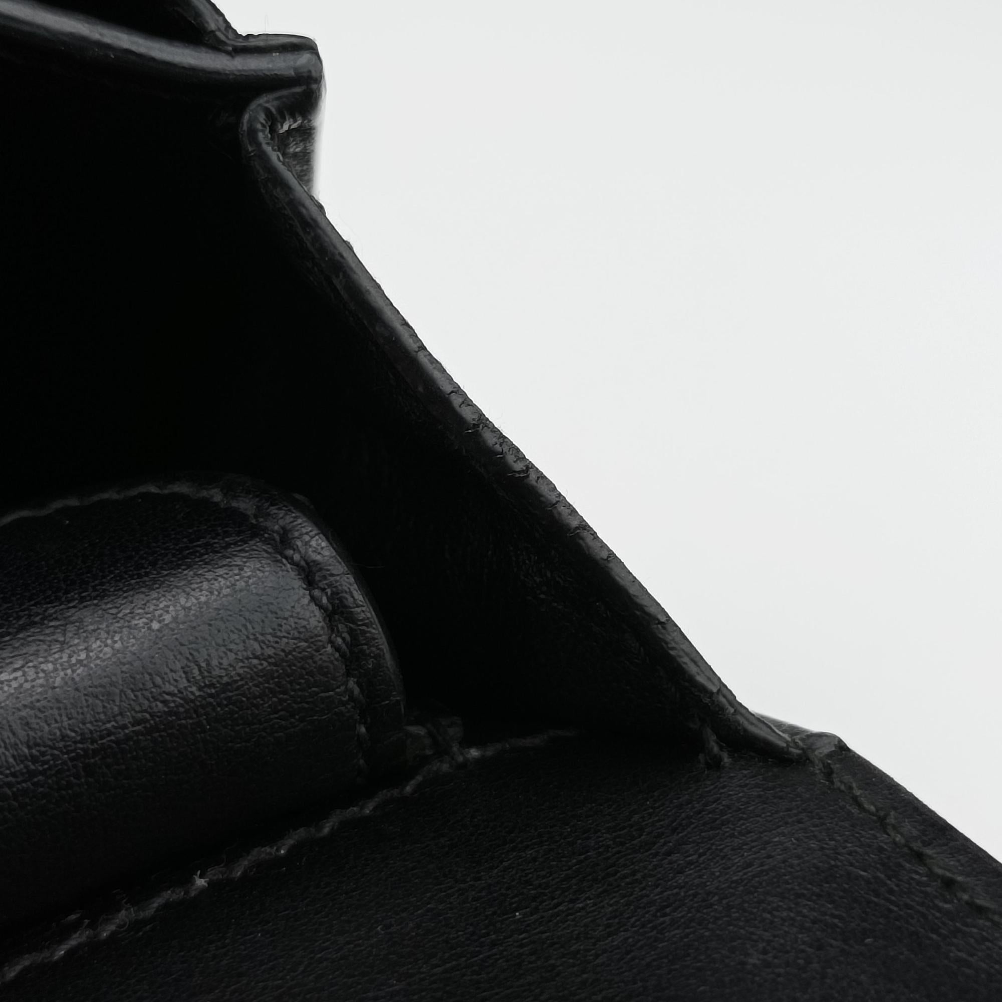Pre-owned Prada Cahier Black Leather 1BD045 shoulderbag | stylenewstar