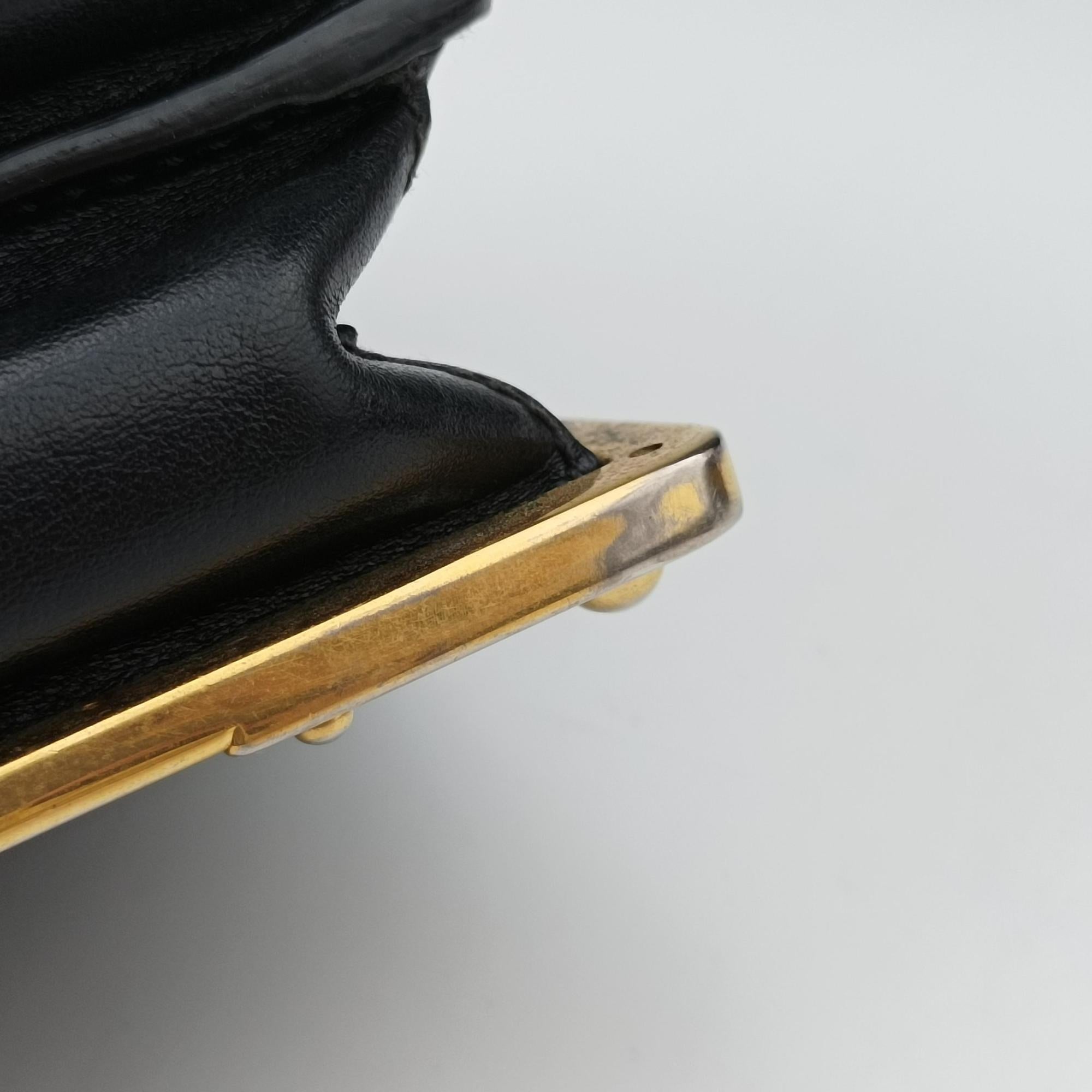 Pre-owned Prada Cahier Black Leather 1BD045 shoulderbag | stylenewstar