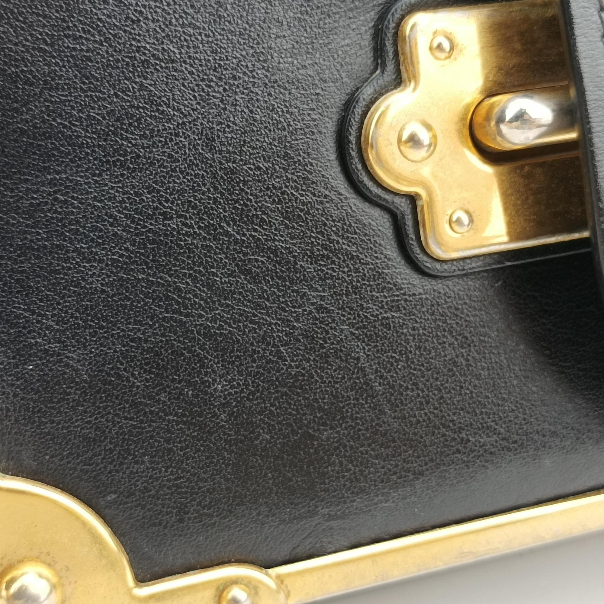 Pre-owned Prada Cahier Black Leather 1BD045 shoulderbag | stylenewstar