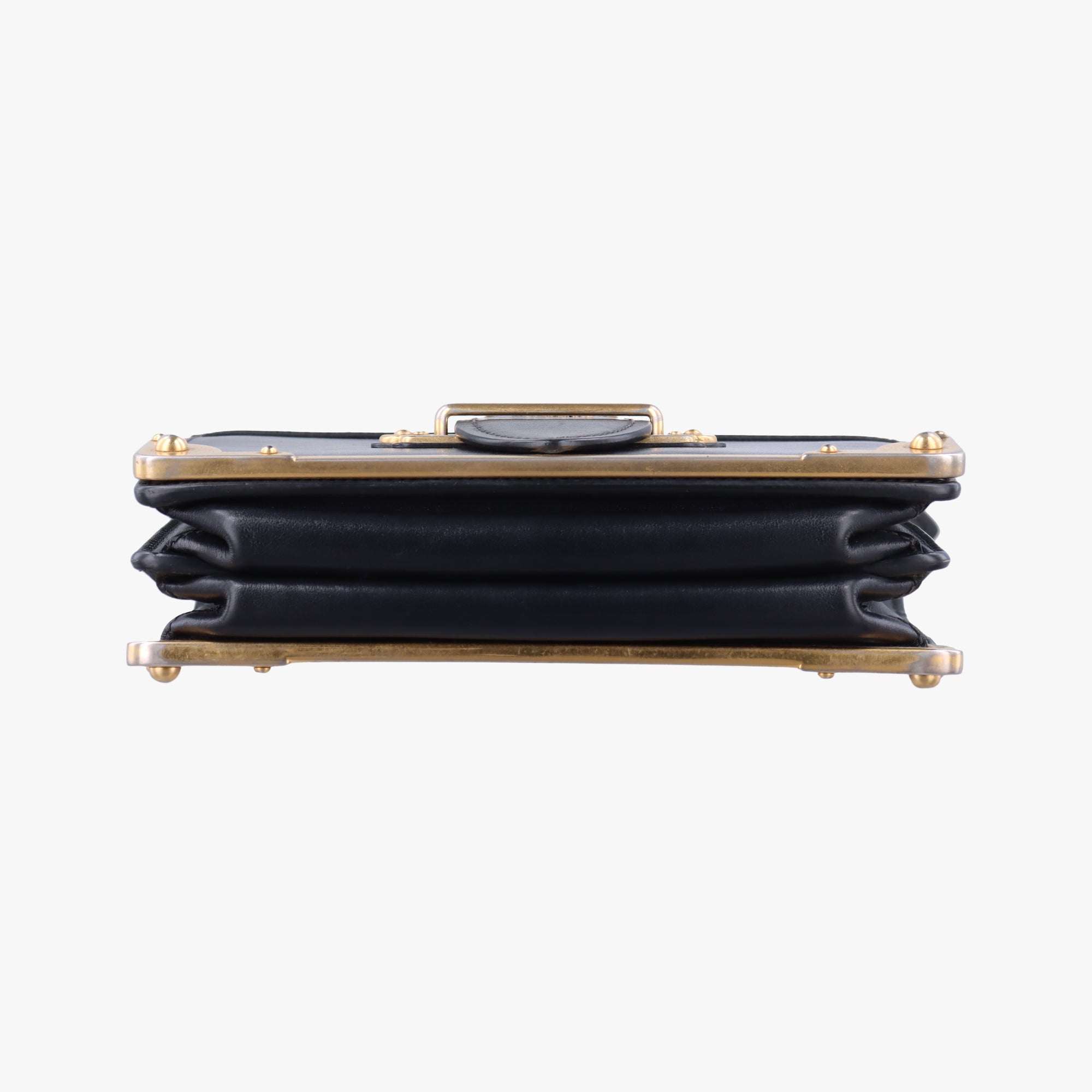 Pre-owned Prada Cahier Black Leather 1BD045 shoulderbag | stylenewstar