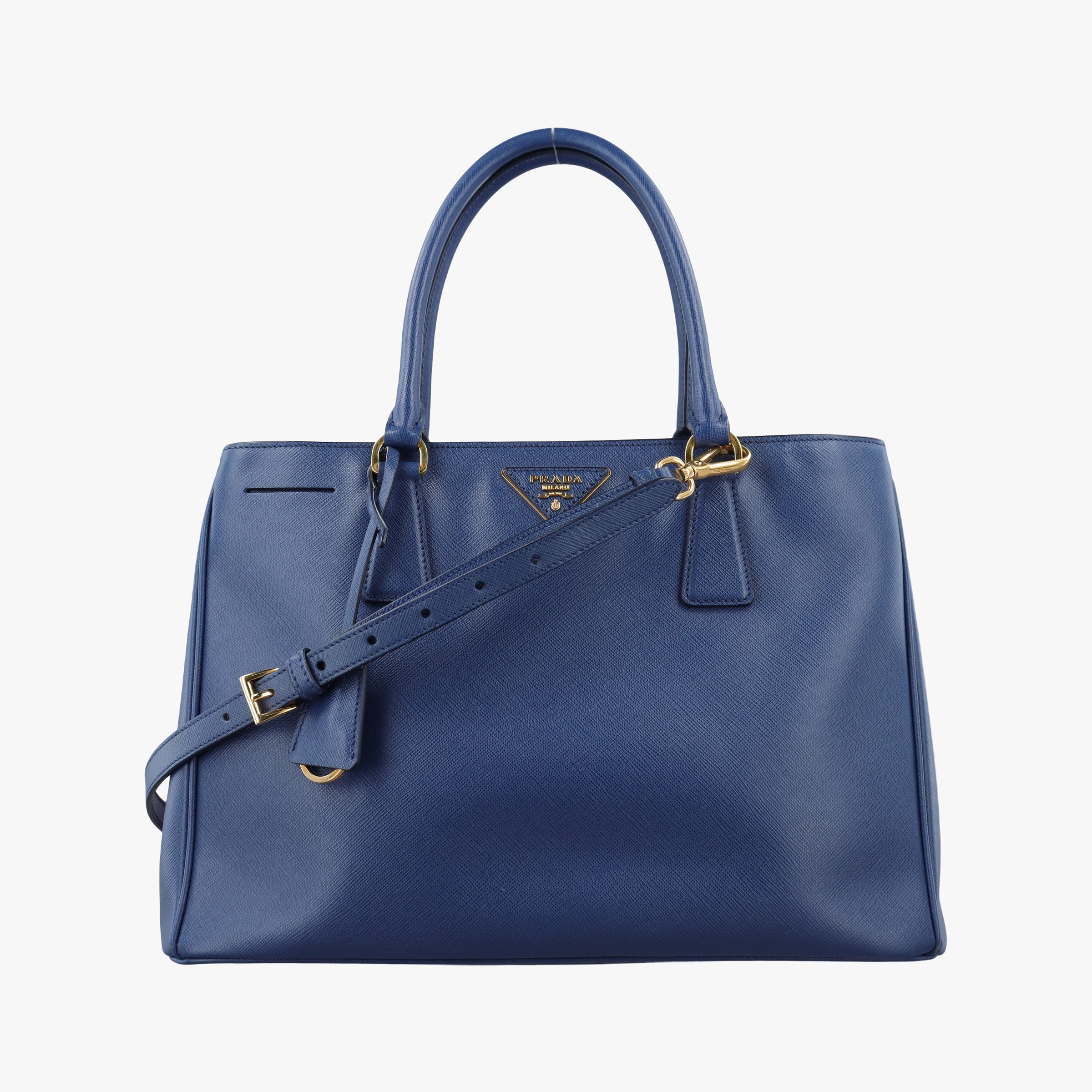 Pre-owned Prada Galleria Navy SAFFIANO Leather BN2274 shoulderbag | stylenewstar