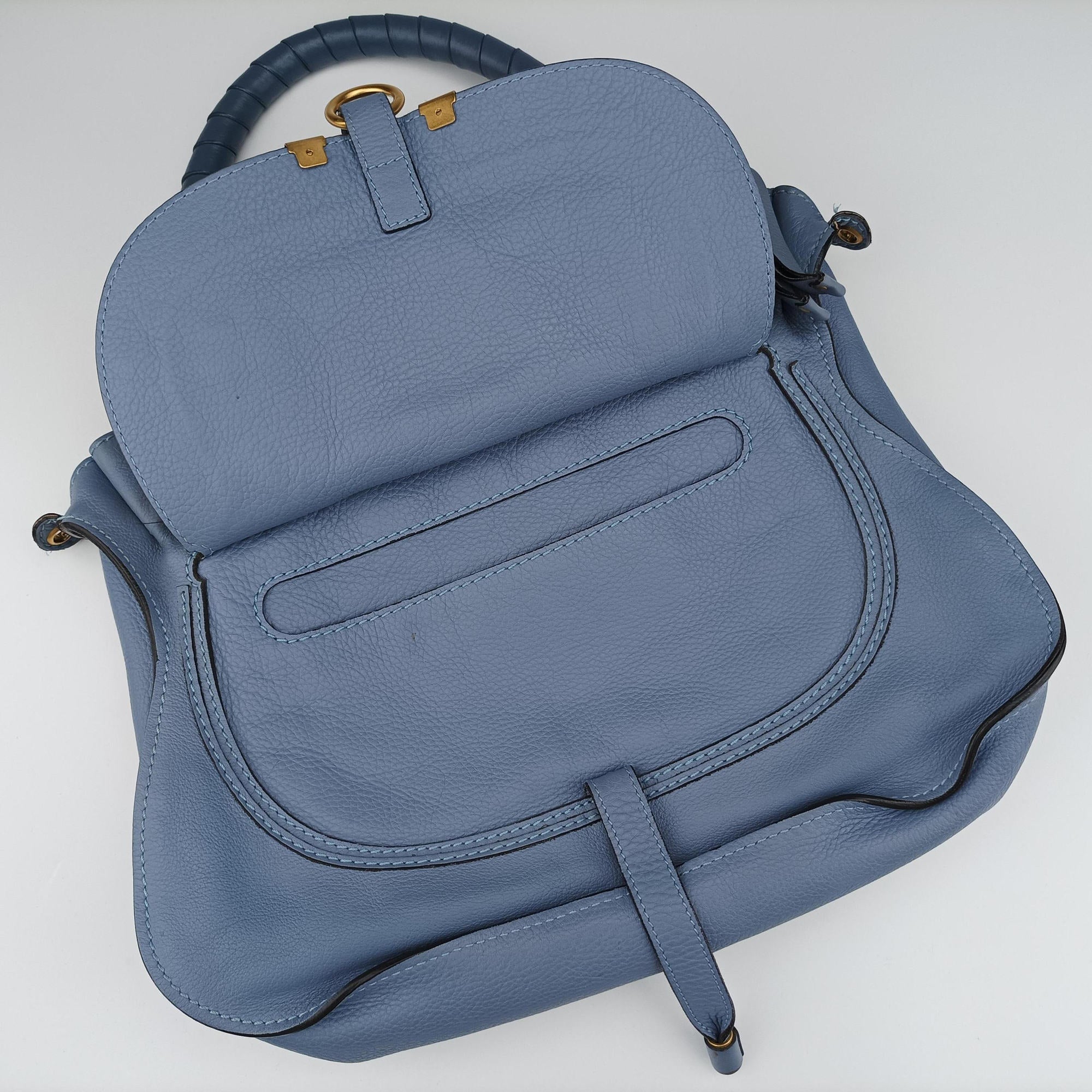 Secondhand Chloe Mercy Blue Leather  shoulderbag | stylenewstar