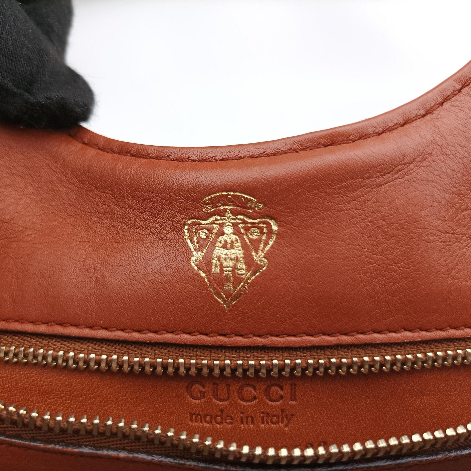 Pre-owned Gucci Stirrup Brown leather 277514 handbag | stylenewstar