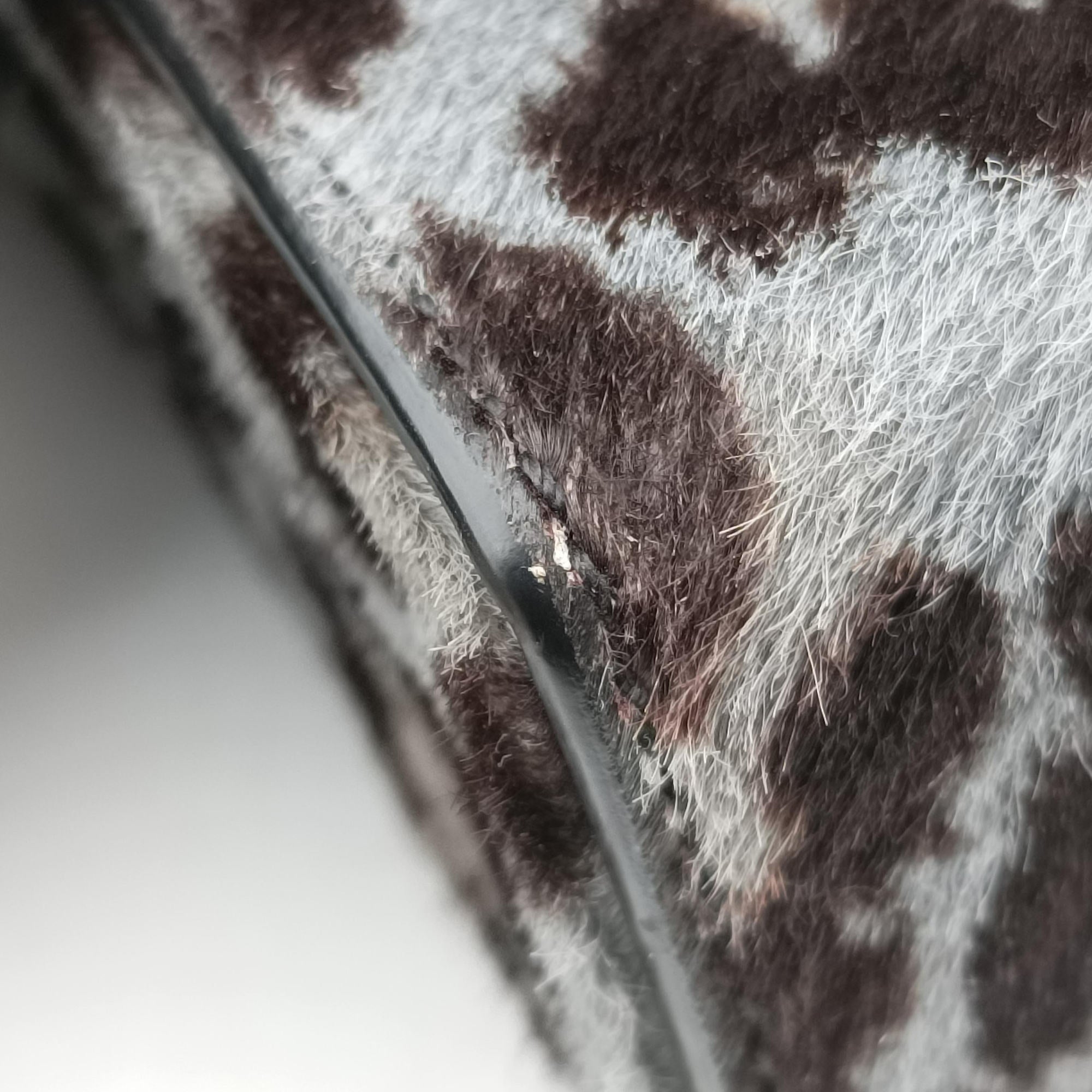 Pre-owned Christian Dior Montaigne Grey×multicolor ponyhair×leather  shoulderbag | stylenewstar