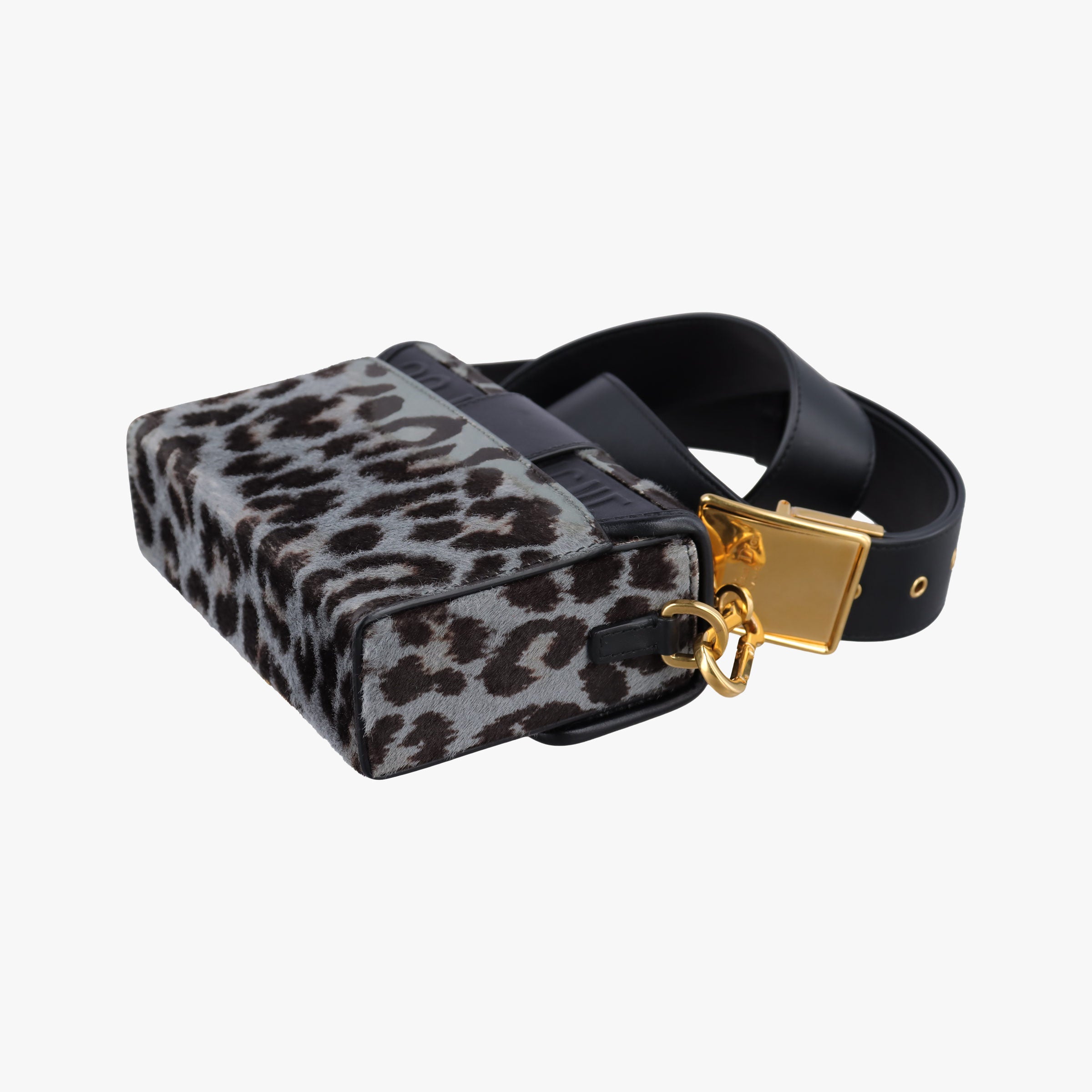 Pre-owned Christian Dior Montaigne Grey×multicolor ponyhair×leather  shoulderbag | stylenewstar