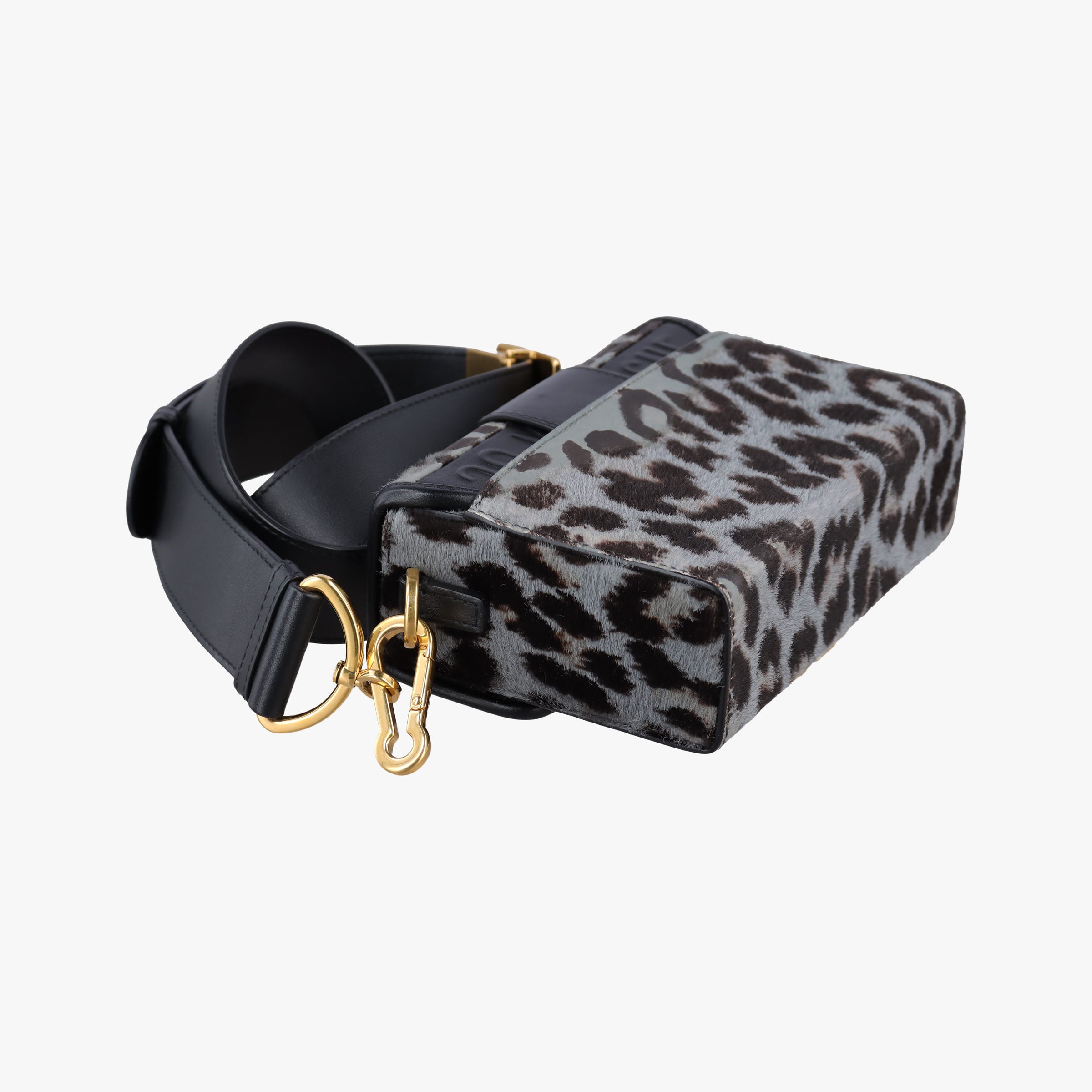 Pre-owned Christian Dior Montaigne Grey×multicolor ponyhair×leather  shoulderbag | stylenewstar