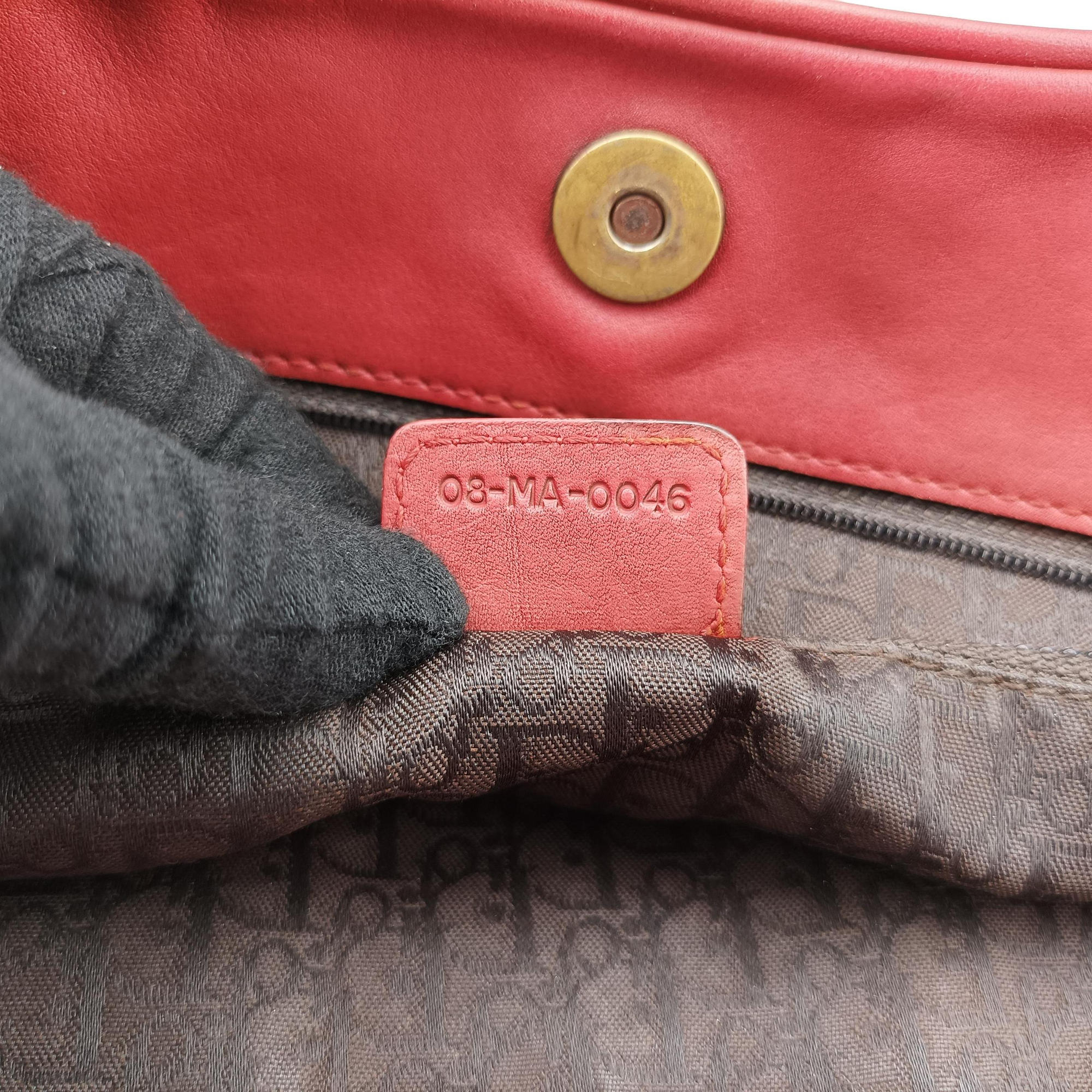 Pre-owned Christian Dior Gaucho Red Leather  handbag | stylenewstar