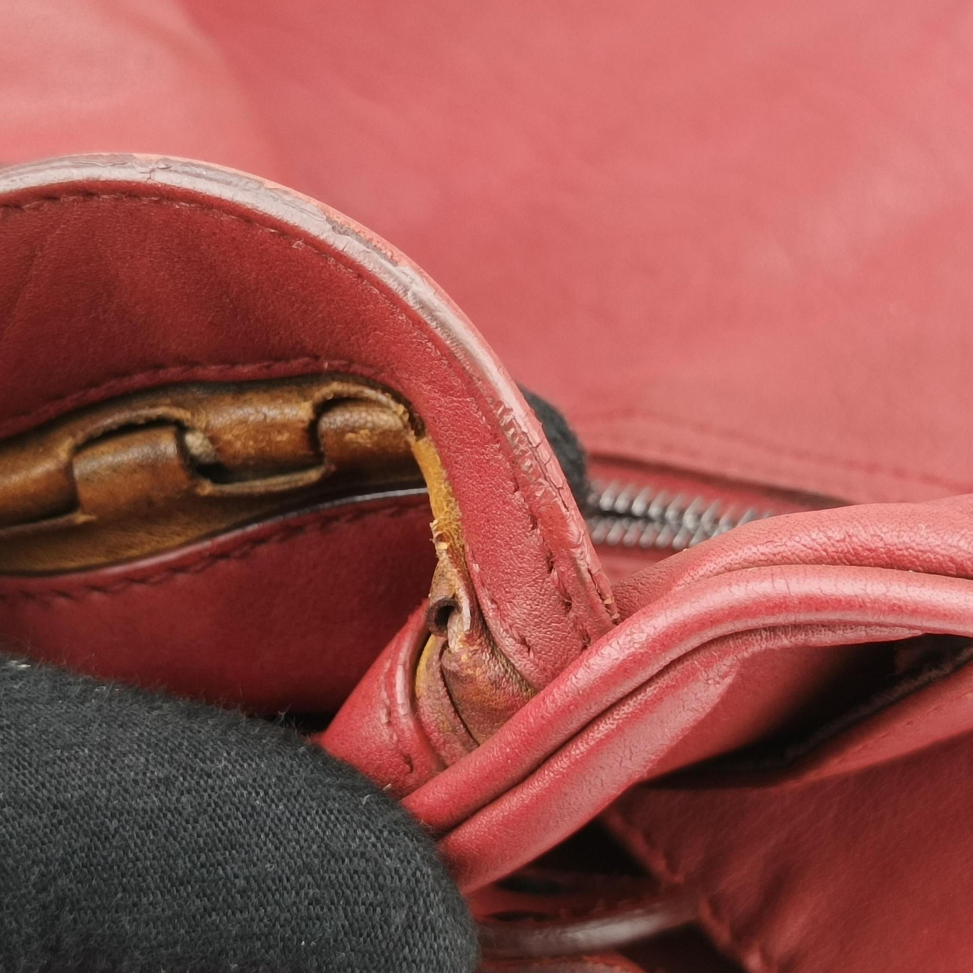 Pre-owned Christian Dior Gaucho Red Leather  handbag | stylenewstar