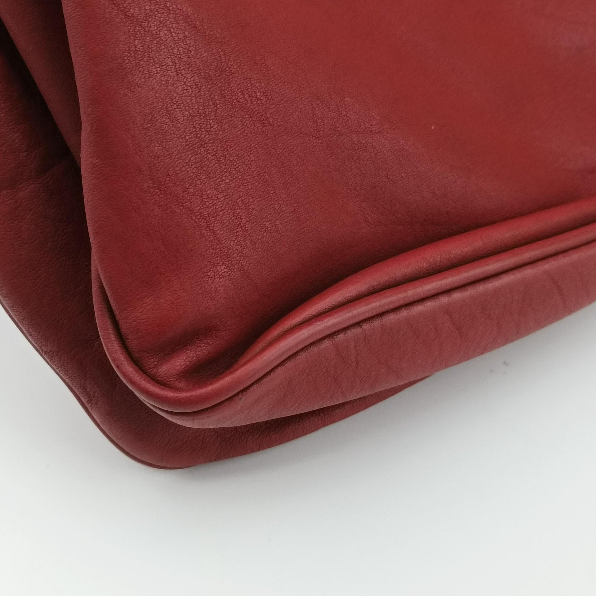 Pre-owned Christian Dior Gaucho Red Leather  handbag | stylenewstar