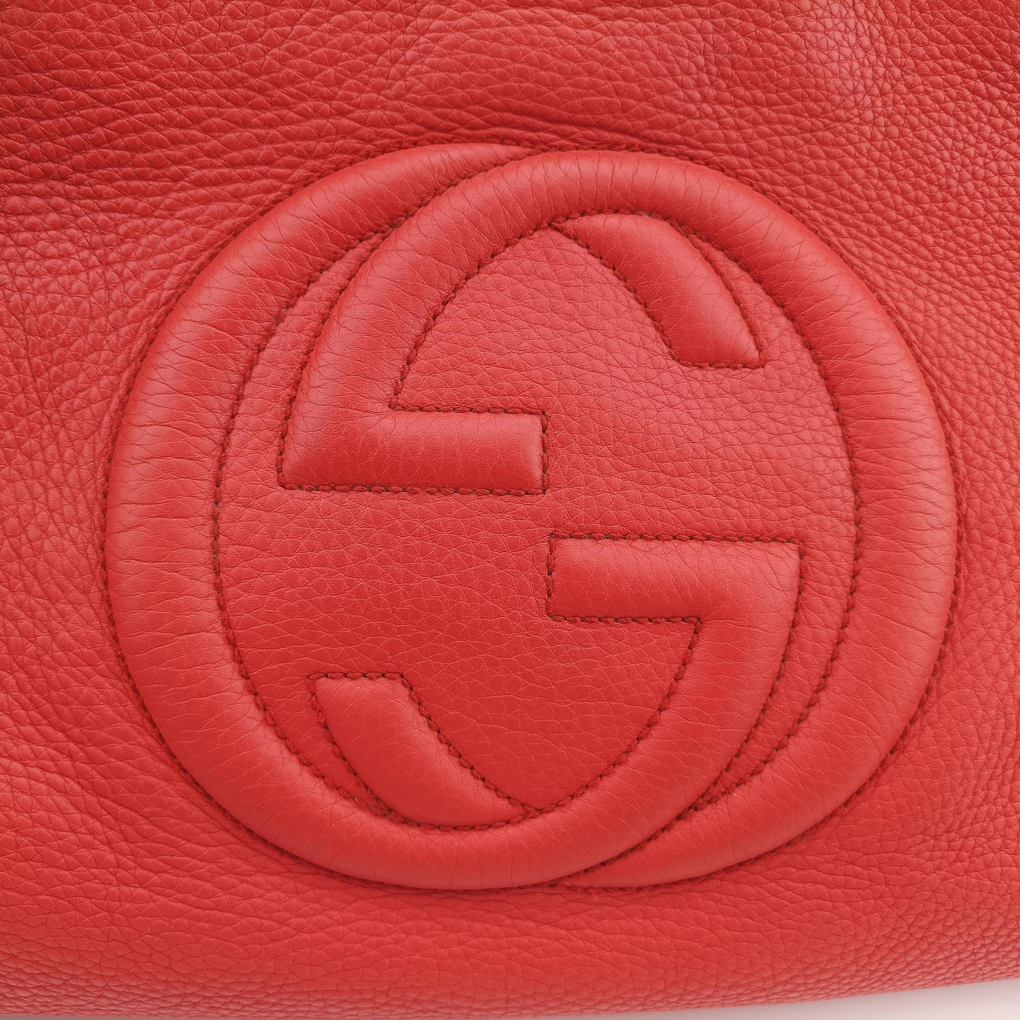 Pre-owned Gucci Soho Orange Leather 308982 shoulderbag | stylenewstar