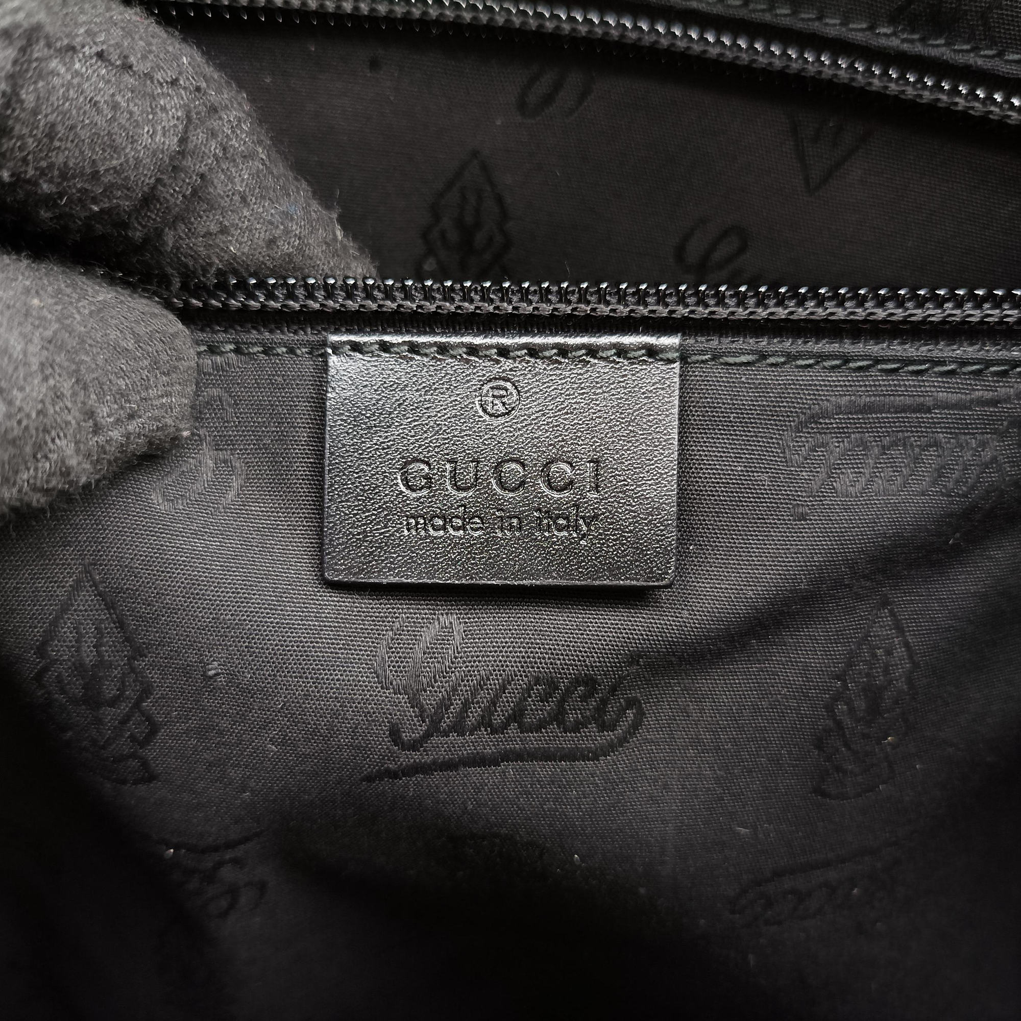 Pre-owned Gucci GG Imprime Briefcase Black PVC coated canvas x leather 201480 handbag | stylenewstar