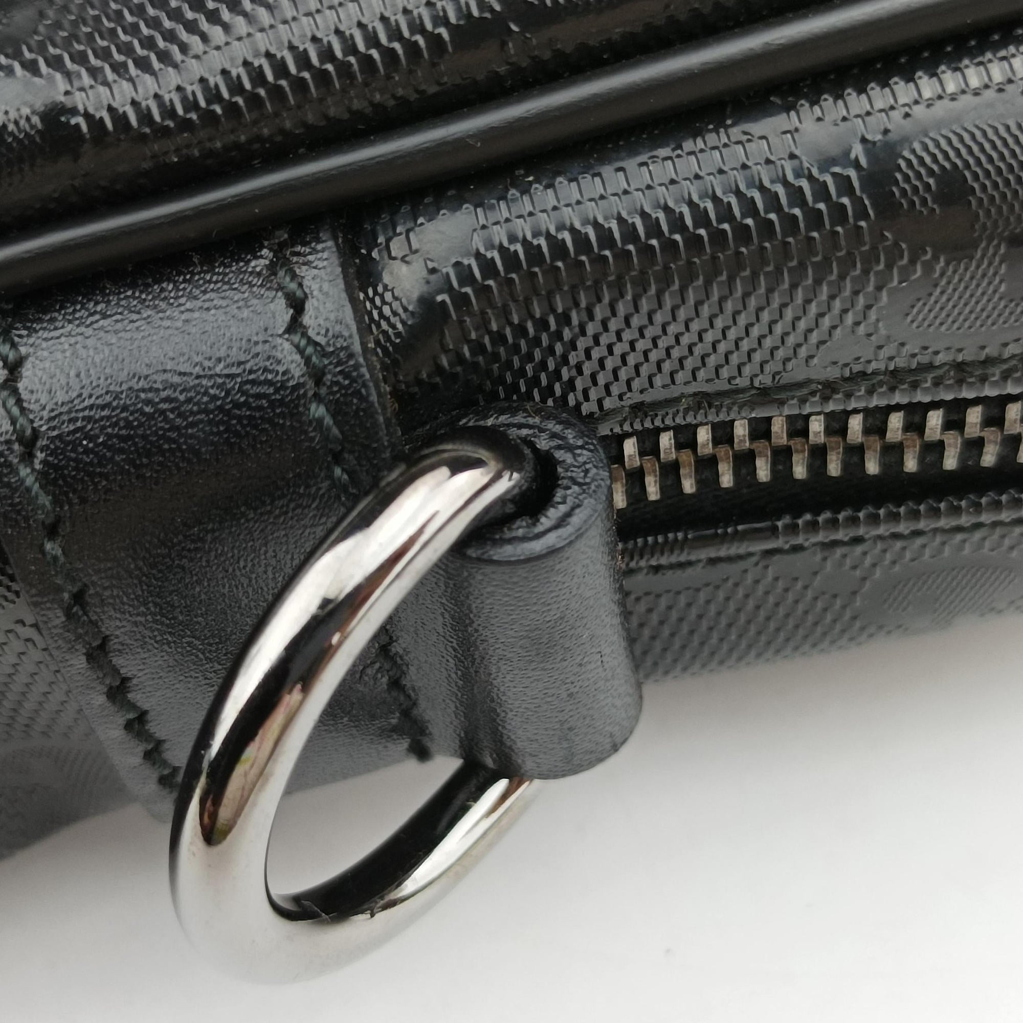 Pre-owned Gucci GG Imprime Briefcase Black PVC coated canvas x leather 201480 handbag | stylenewstar