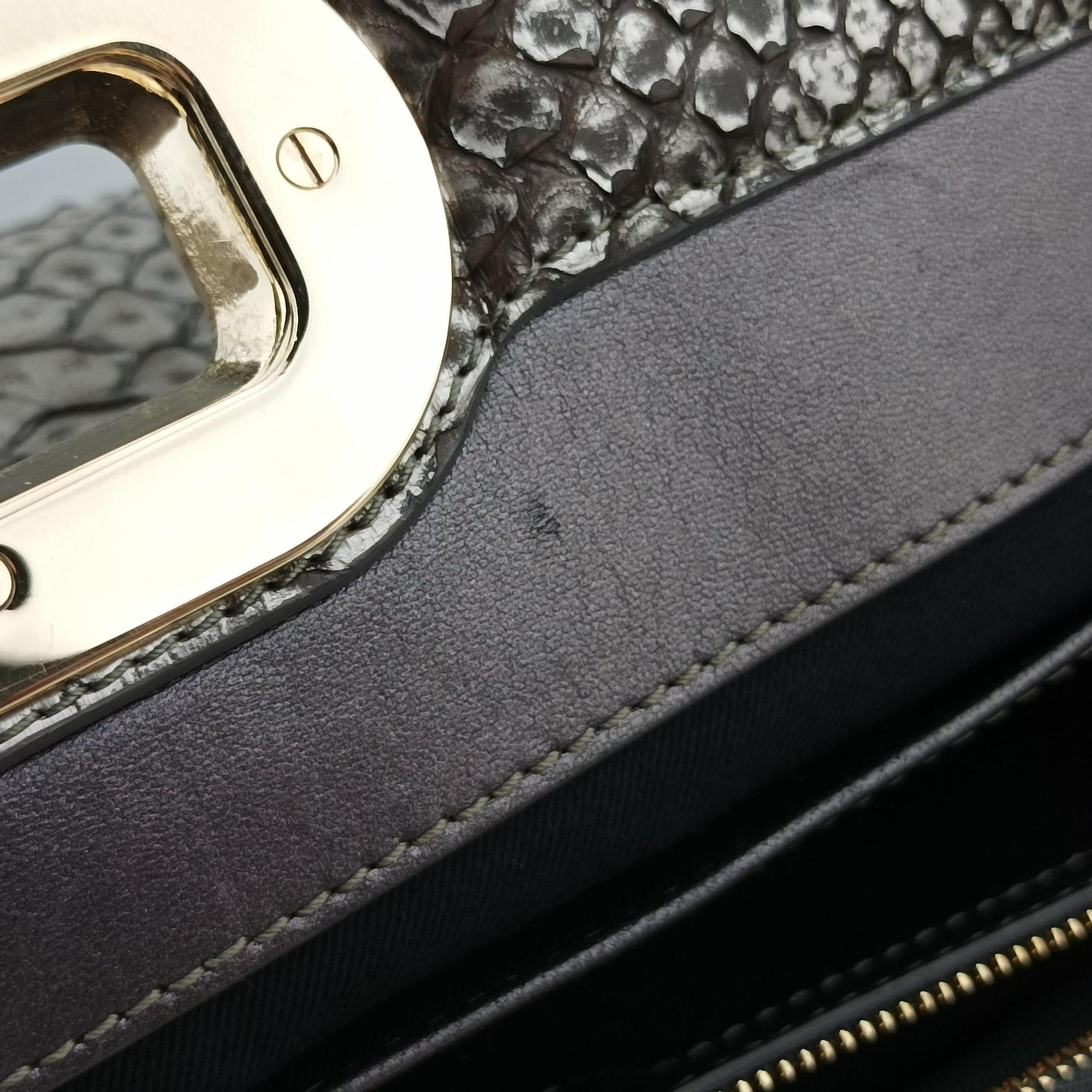 Secondhand Bvlgari Python Isabella Rossellini Gray Multicolor snakeskin  shoulderbag | stylenewstar