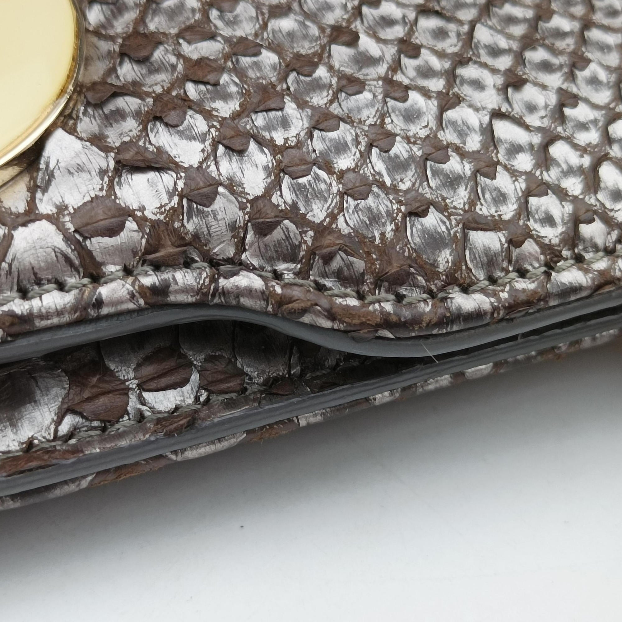 Secondhand Bvlgari Python Isabella Rossellini Gray Multicolor snakeskin  shoulderbag | stylenewstar