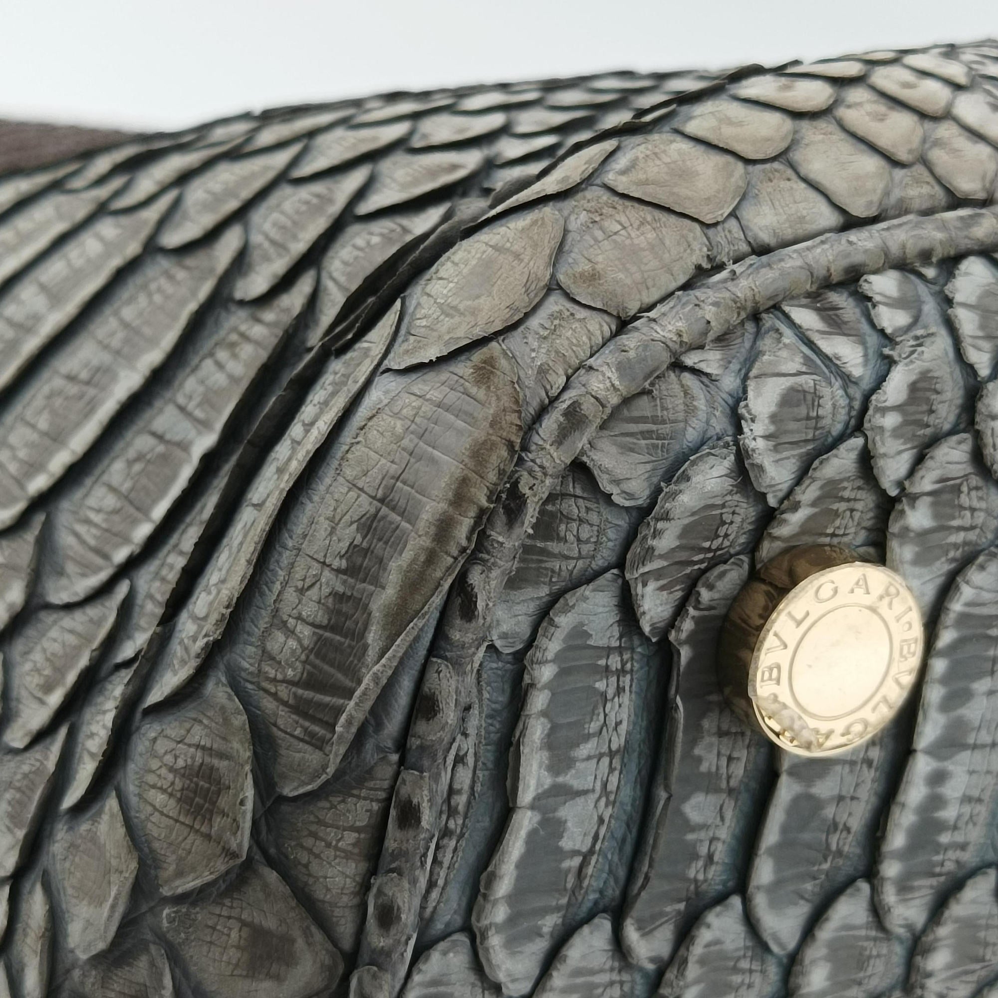 Secondhand Bvlgari Python Isabella Rossellini Gray Multicolor snakeskin  shoulderbag | stylenewstar