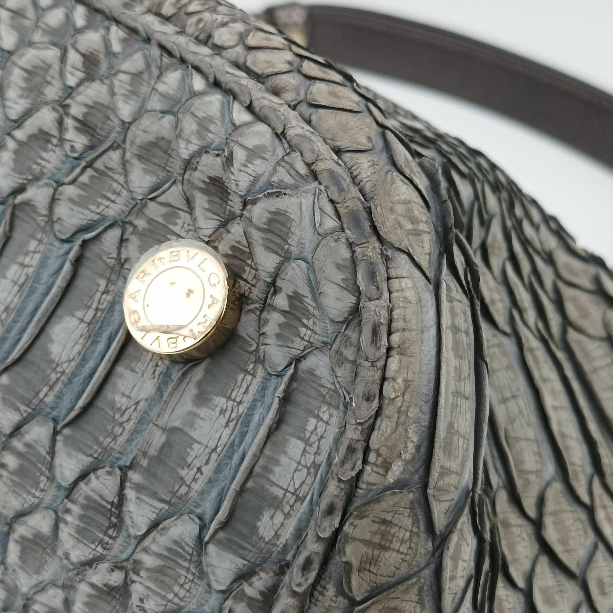 Secondhand Bvlgari Python Isabella Rossellini Gray Multicolor snakeskin  shoulderbag | stylenewstar