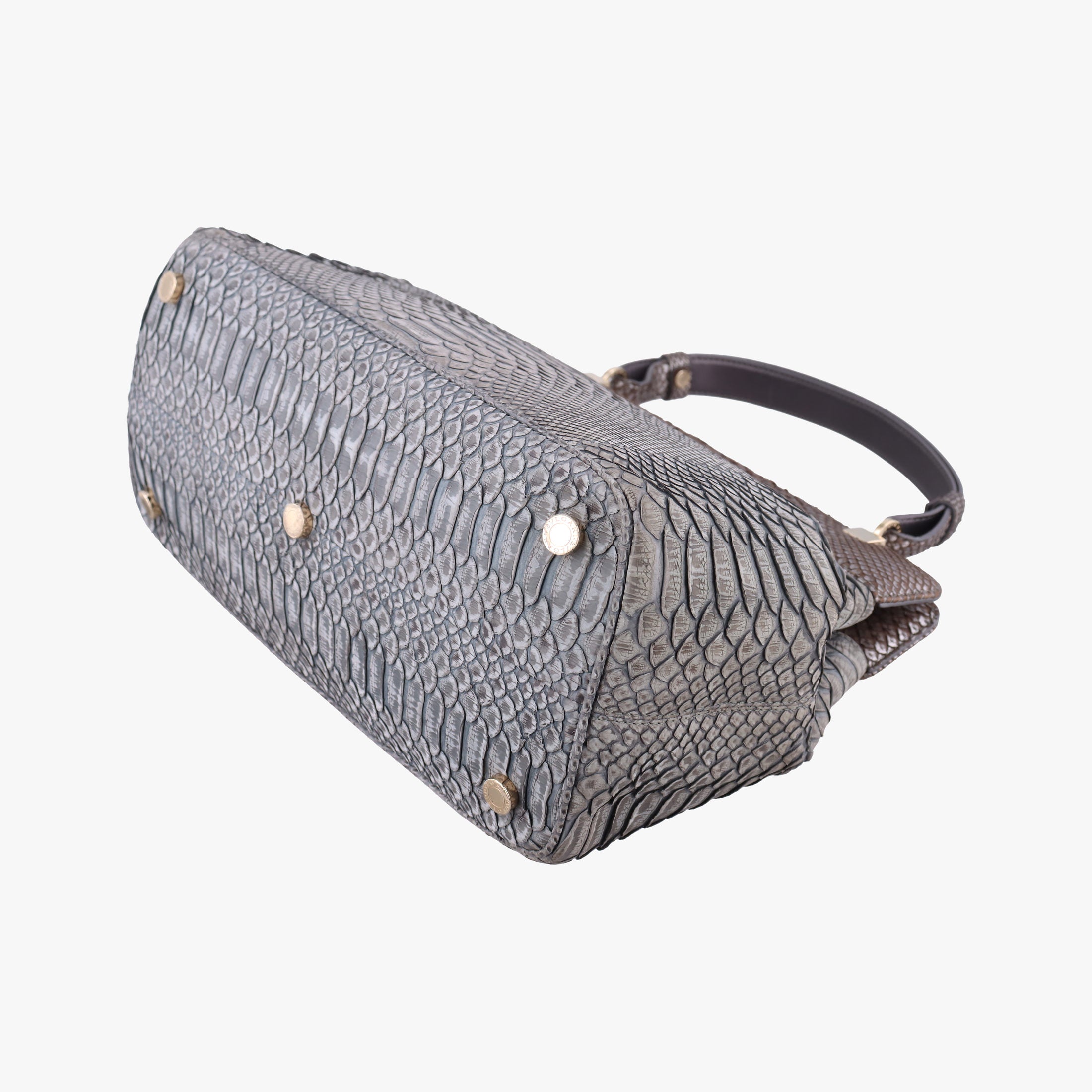 Secondhand Bvlgari Python Isabella Rossellini Gray Multicolor snakeskin  shoulderbag | stylenewstar