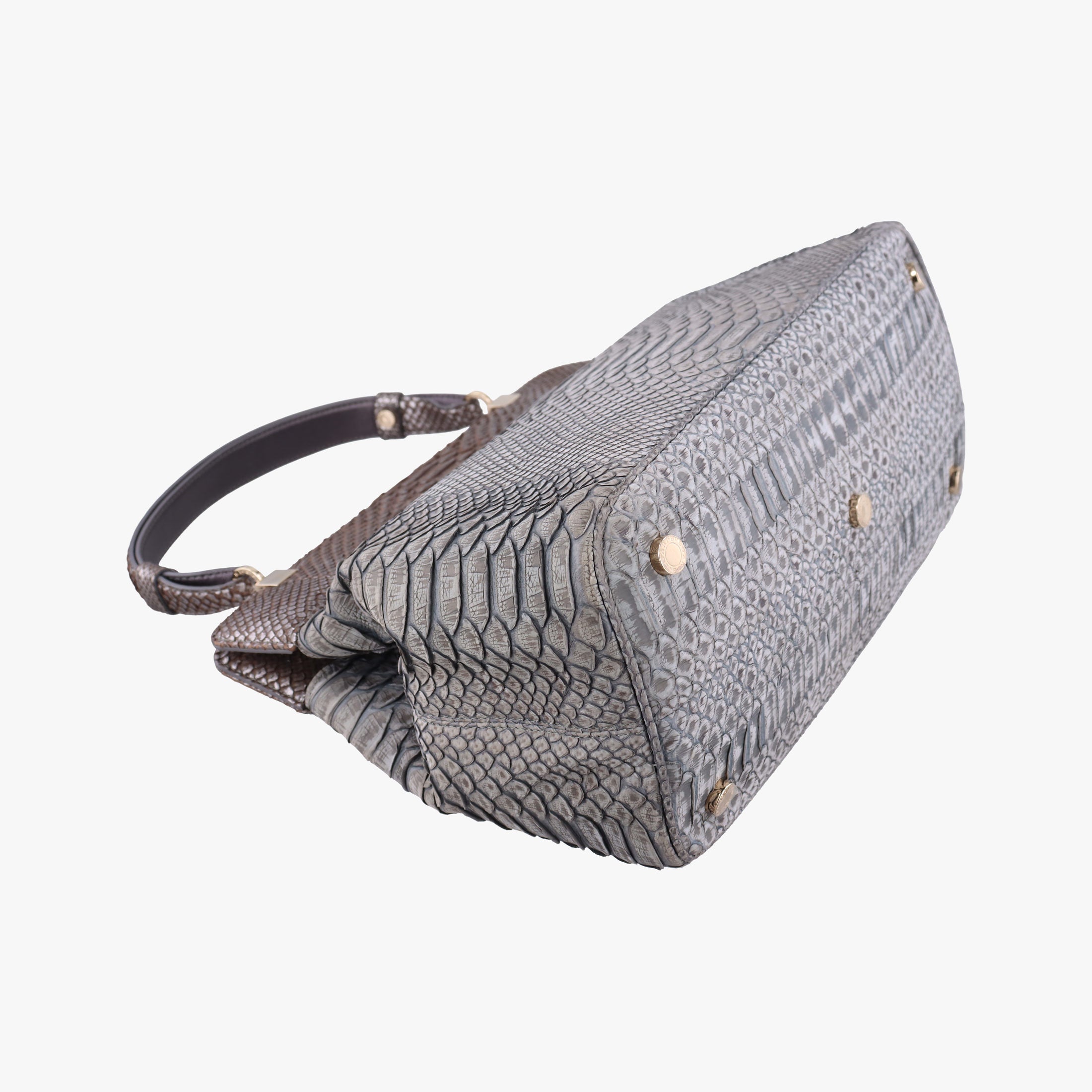Secondhand Bvlgari Python Isabella Rossellini Gray Multicolor snakeskin  shoulderbag | stylenewstar