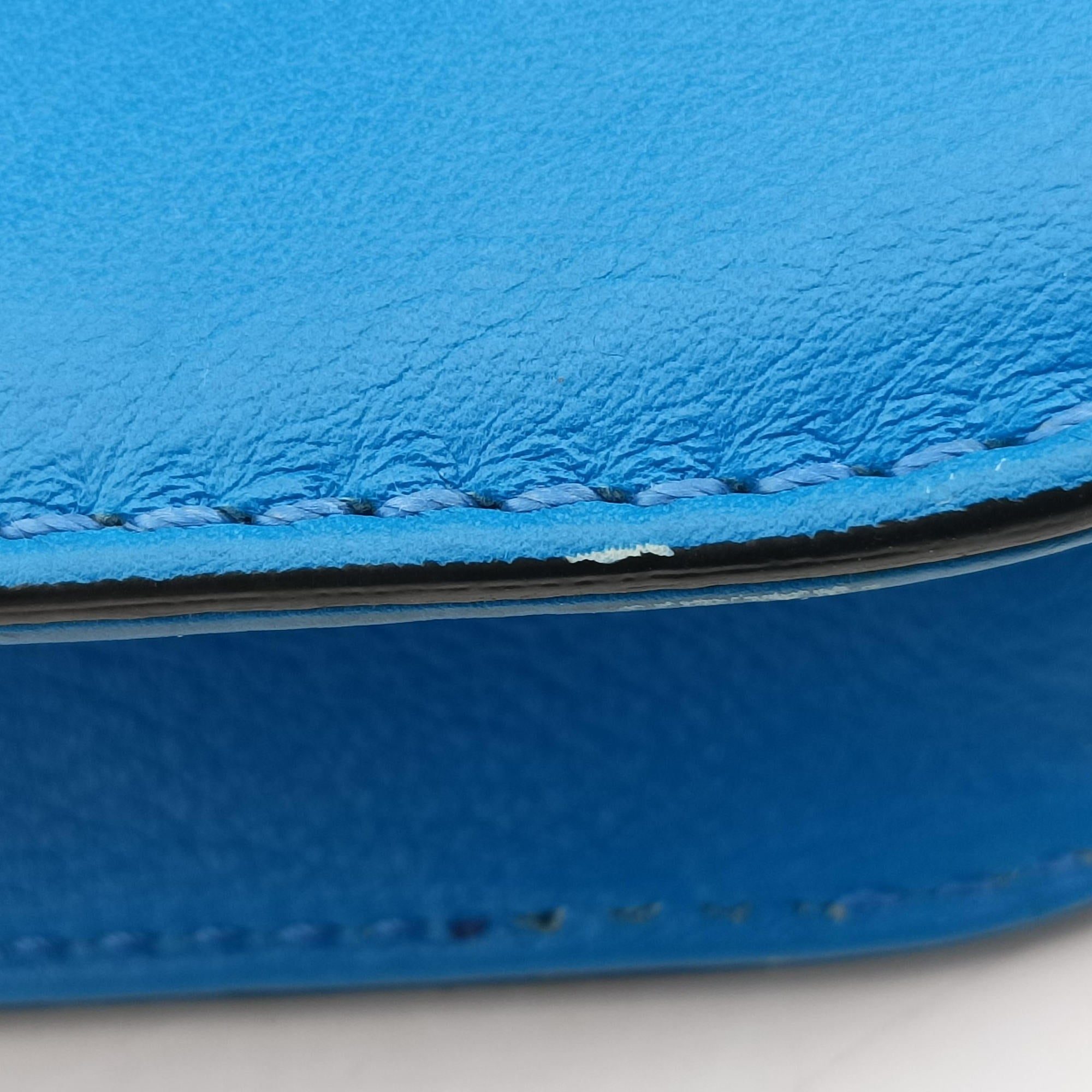 Pre-owned Valentino Rockstud Glam Lock Blue Leather  shoulderbag | stylenewstar