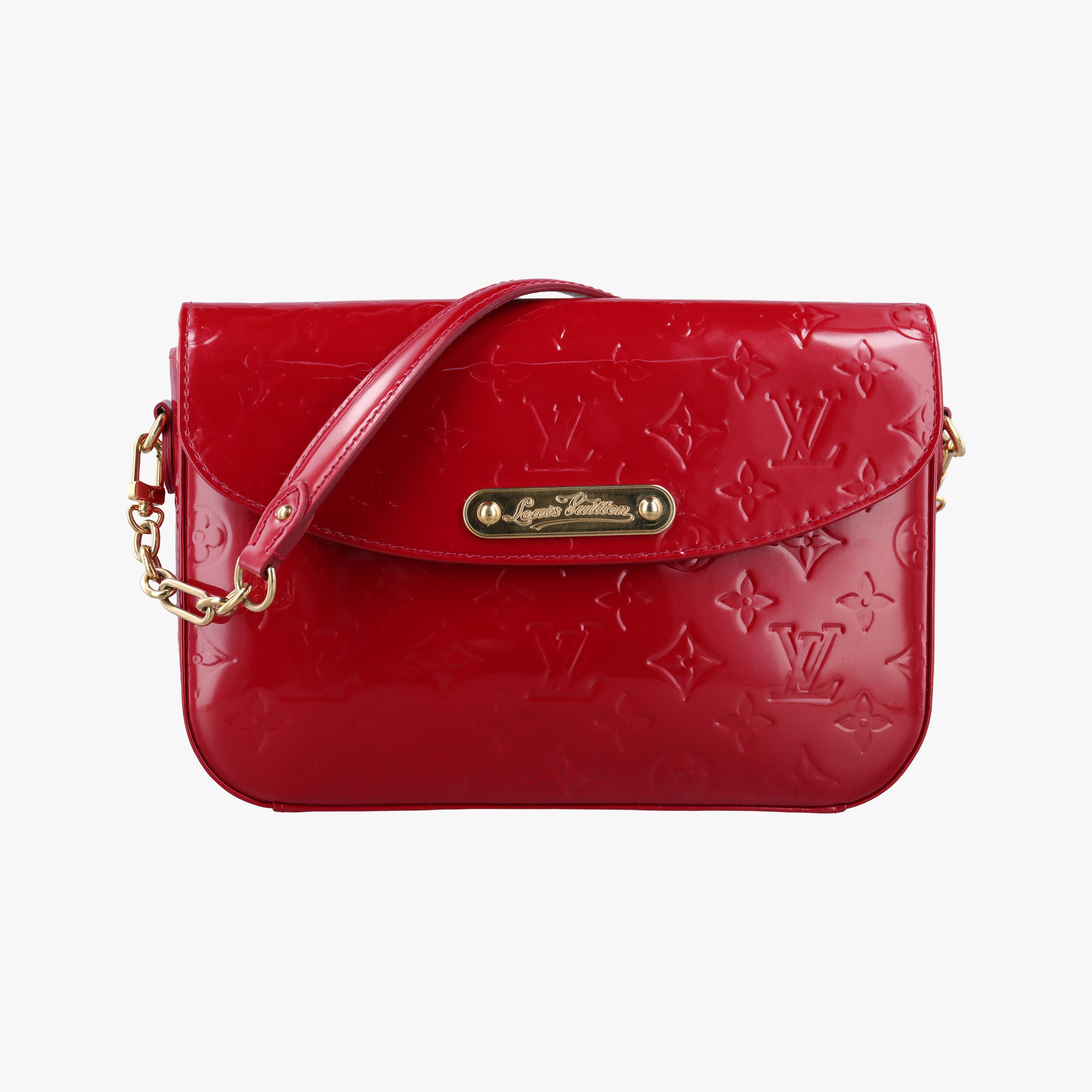 Pre-owned Louis Vuitton RODEO DRIVE Pomme d Amour Vernis M93599 handbag | stylenewstar