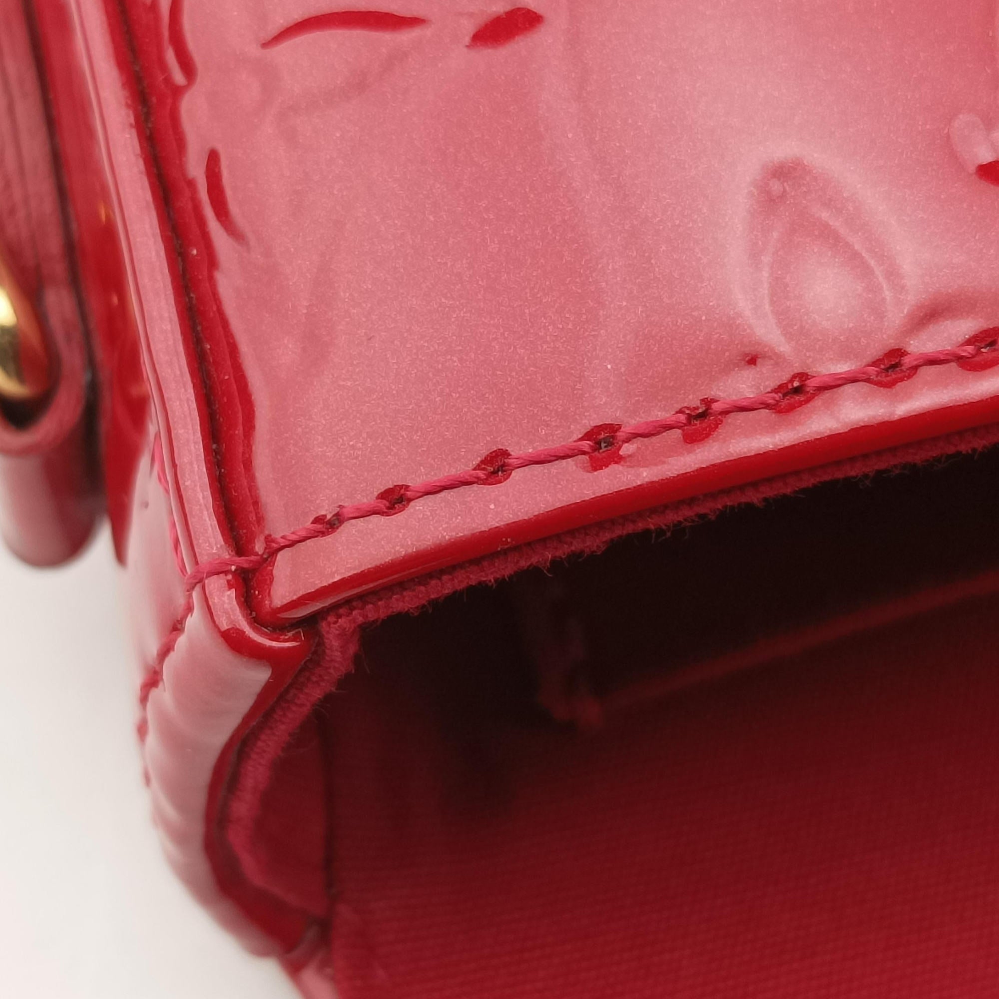 Pre-owned Louis Vuitton RODEO DRIVE Pomme d Amour Vernis M93599 handbag | stylenewstar