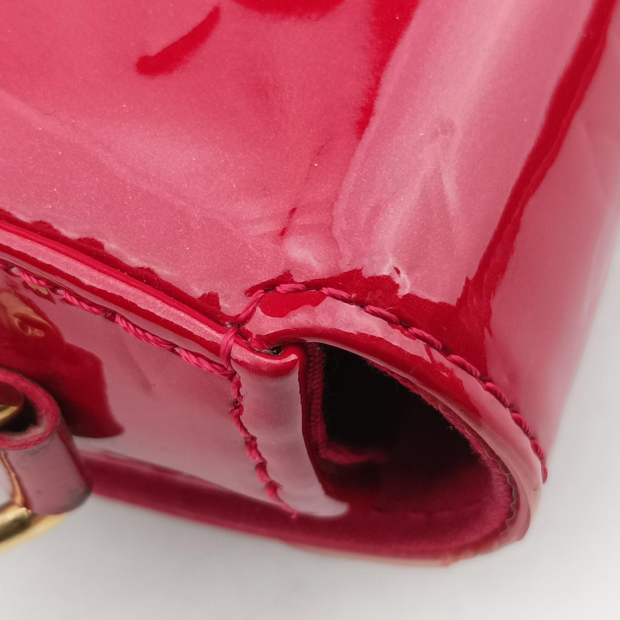Pre-owned Louis Vuitton RODEO DRIVE Pomme d Amour Vernis M93599 handbag | stylenewstar