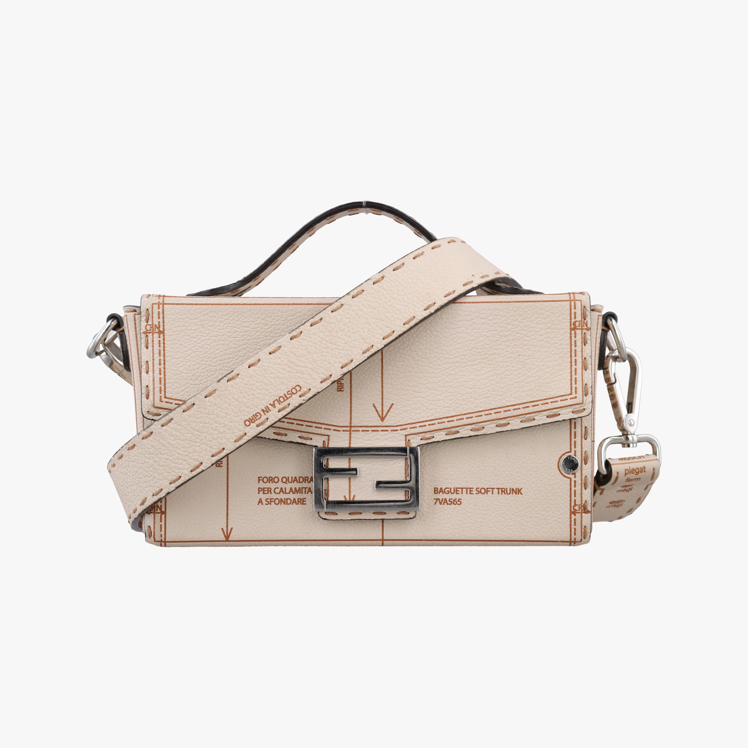 Vintage Fendi Soft Trunk Beige Leather 7VA565 shoulderbag | stylenewstar