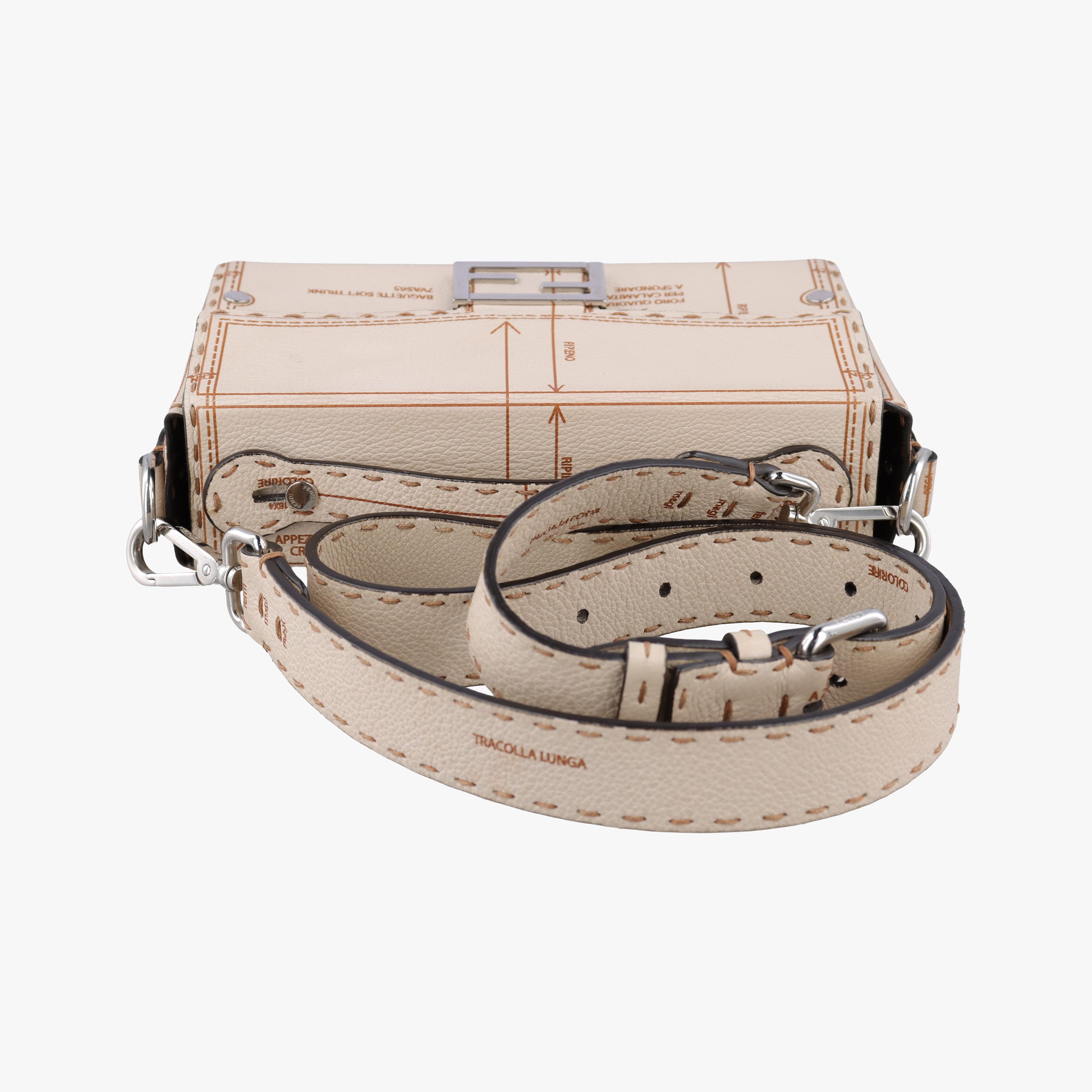 Vintage Fendi Soft Trunk Beige Leather 7VA565 shoulderbag | stylenewstar