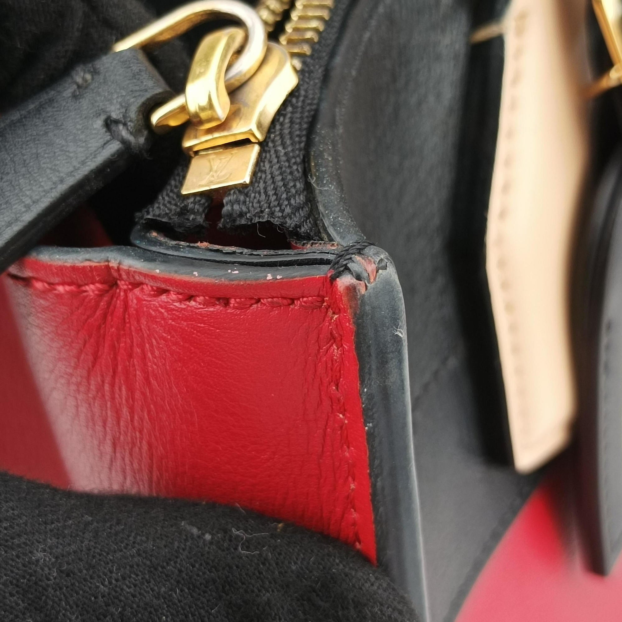 Pre-owned Louis Vuitton City Steamer MM Ruby×Noir Leather M42594 shoulderbag | stylenewstar