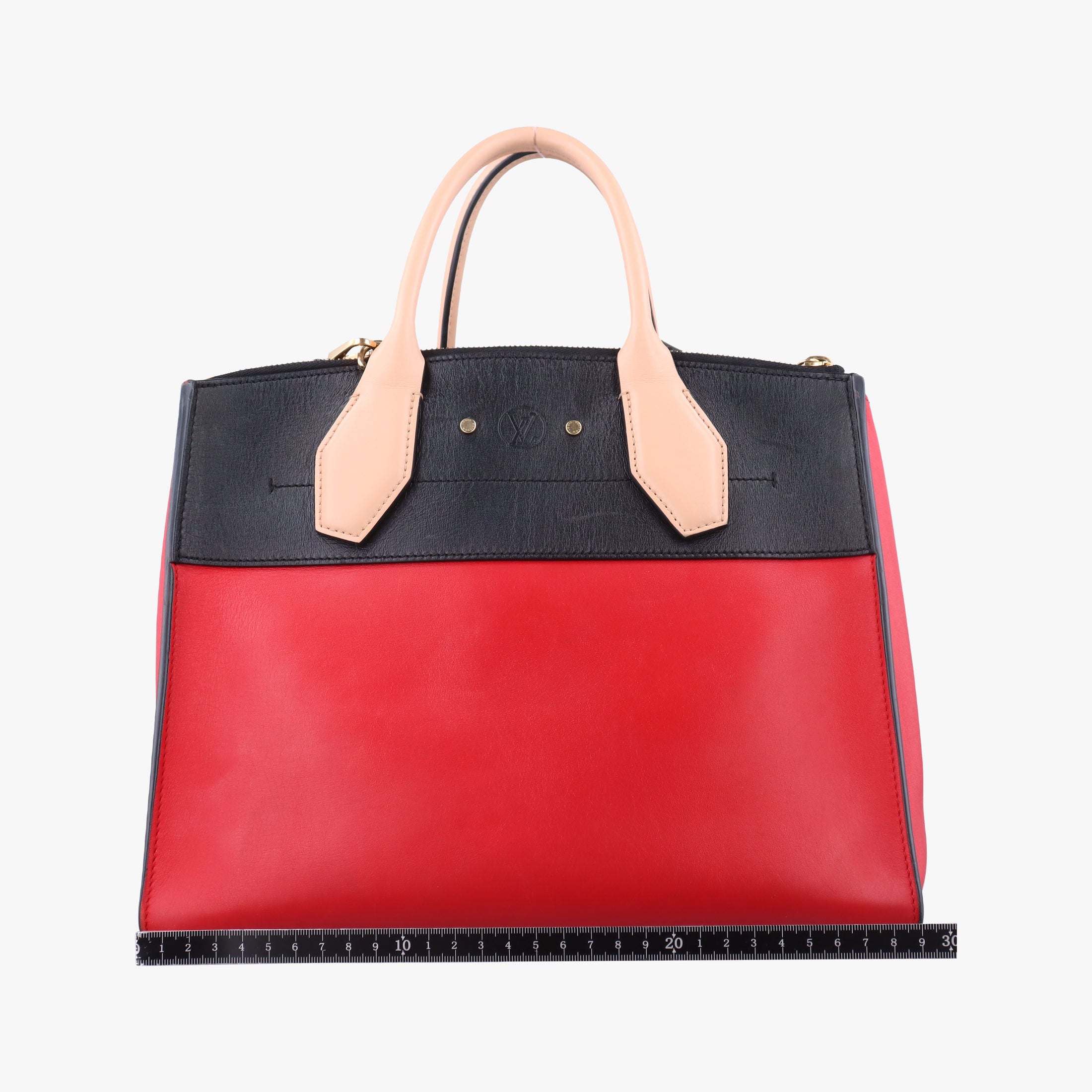 Pre-owned Louis Vuitton City Steamer MM Ruby×Noir Leather M42594 shoulderbag | stylenewstar