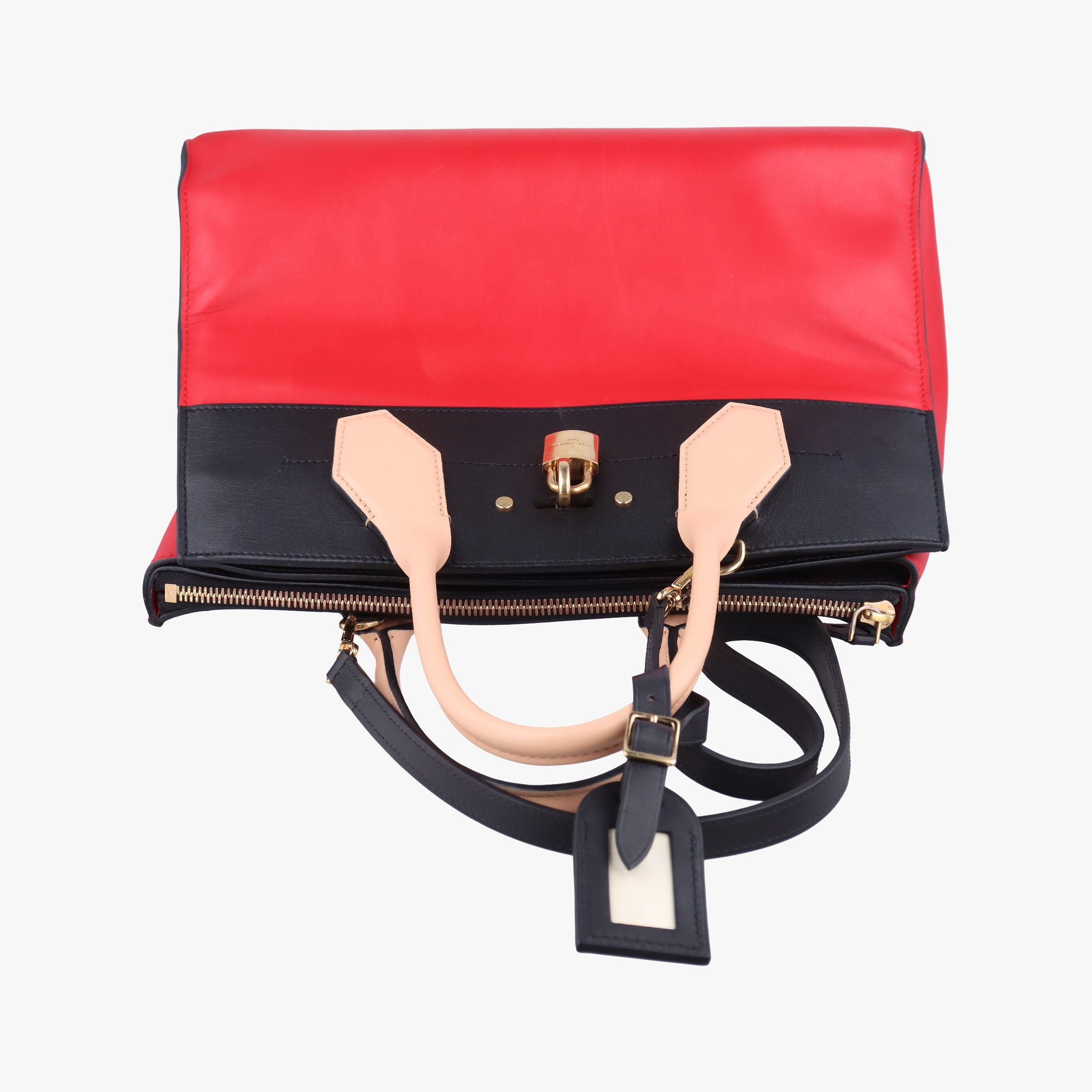 Pre-owned Louis Vuitton City Steamer MM Ruby×Noir Leather M42594 shoulderbag | stylenewstar
