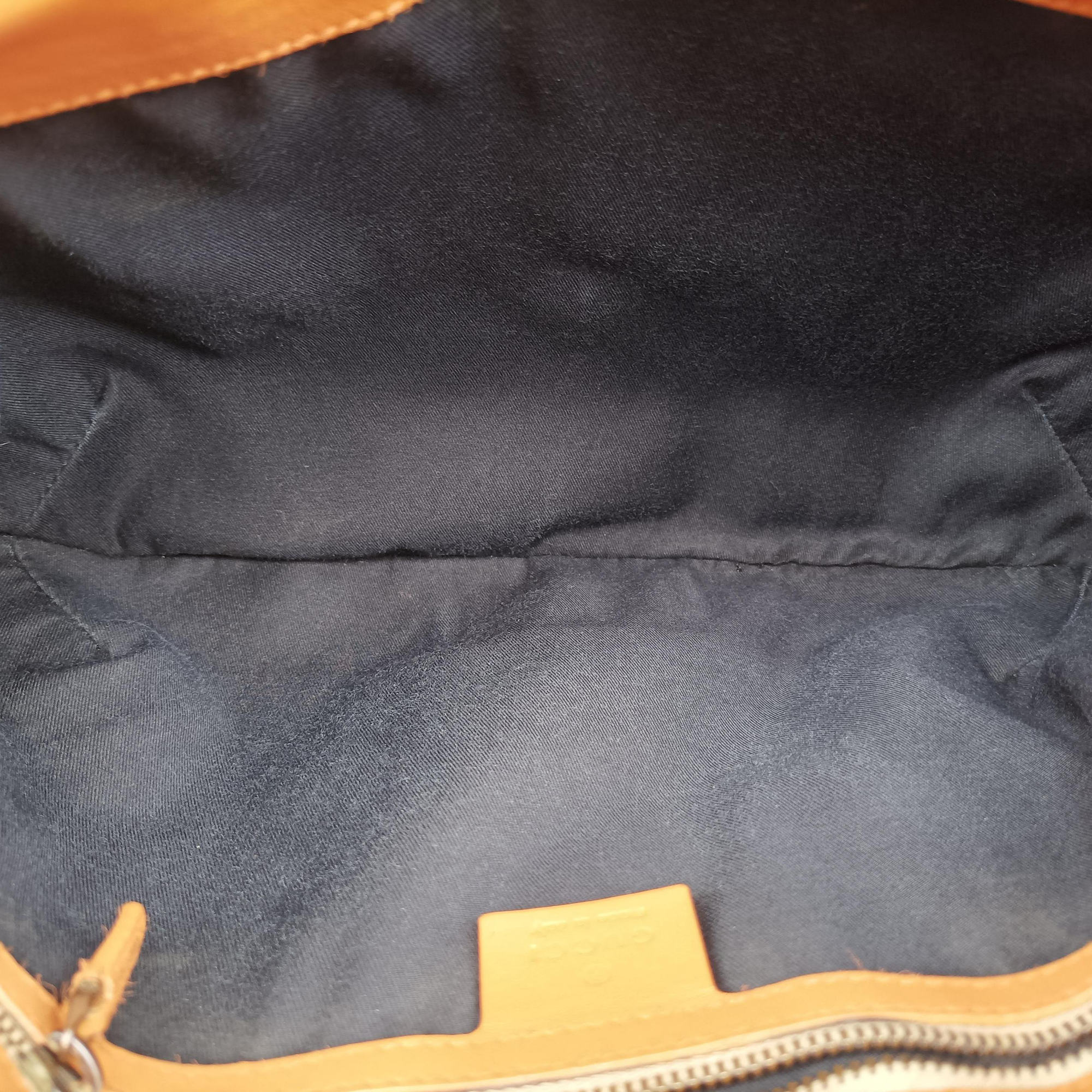 Pre-owned Gucci GG Canvas Icon Bit Black x orange Canvas×leather 124332 shoulderbag | stylenewstar
