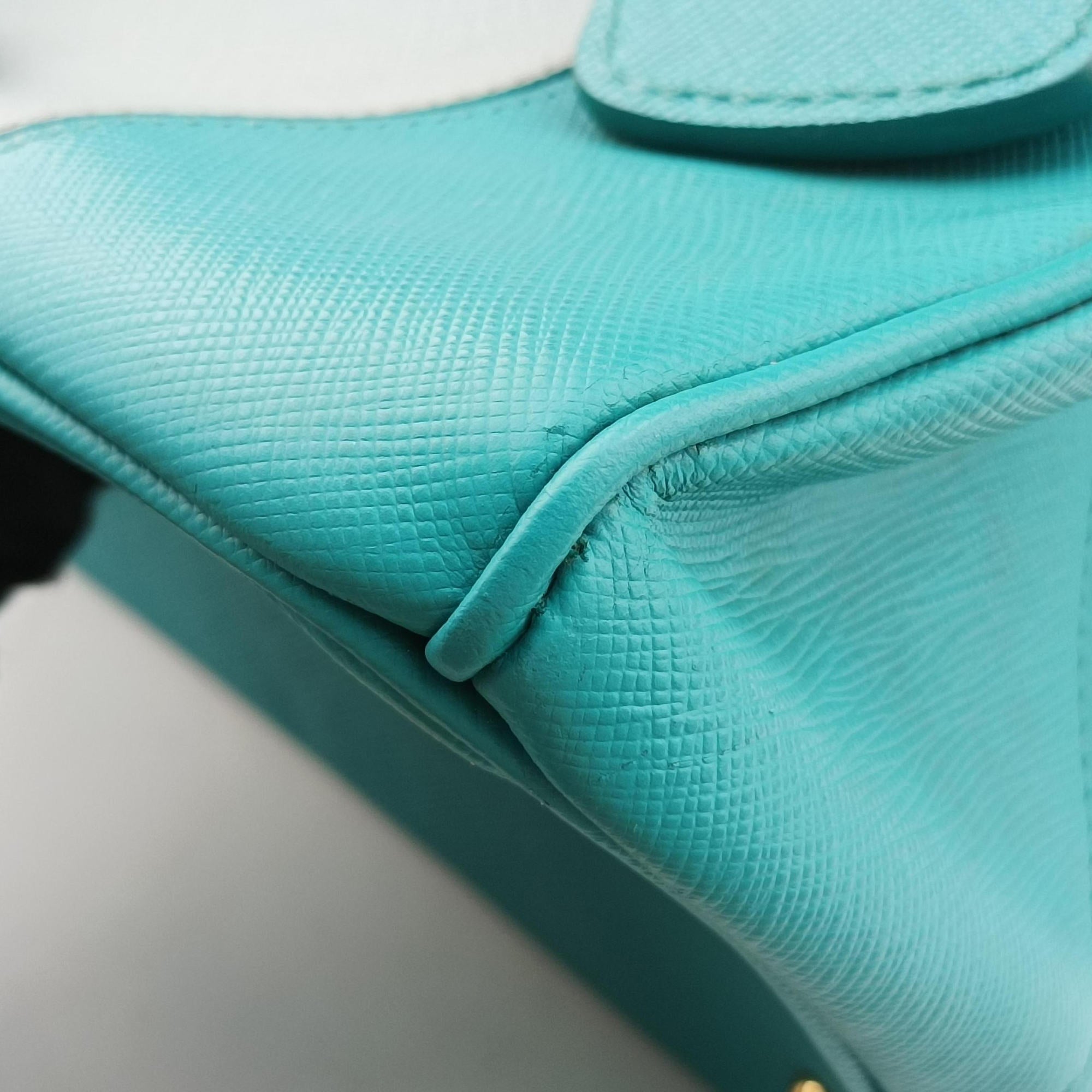Secondhand Prada Galleria Blue×Light blue SAFFIANO Leather B2274C shoulderbag | stylenewstar