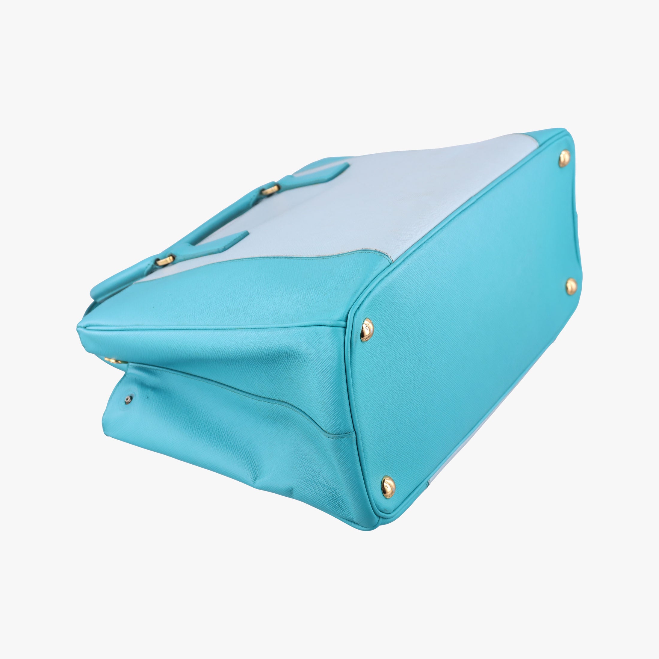Secondhand Prada Galleria Blue×Light blue SAFFIANO Leather B2274C shoulderbag | stylenewstar