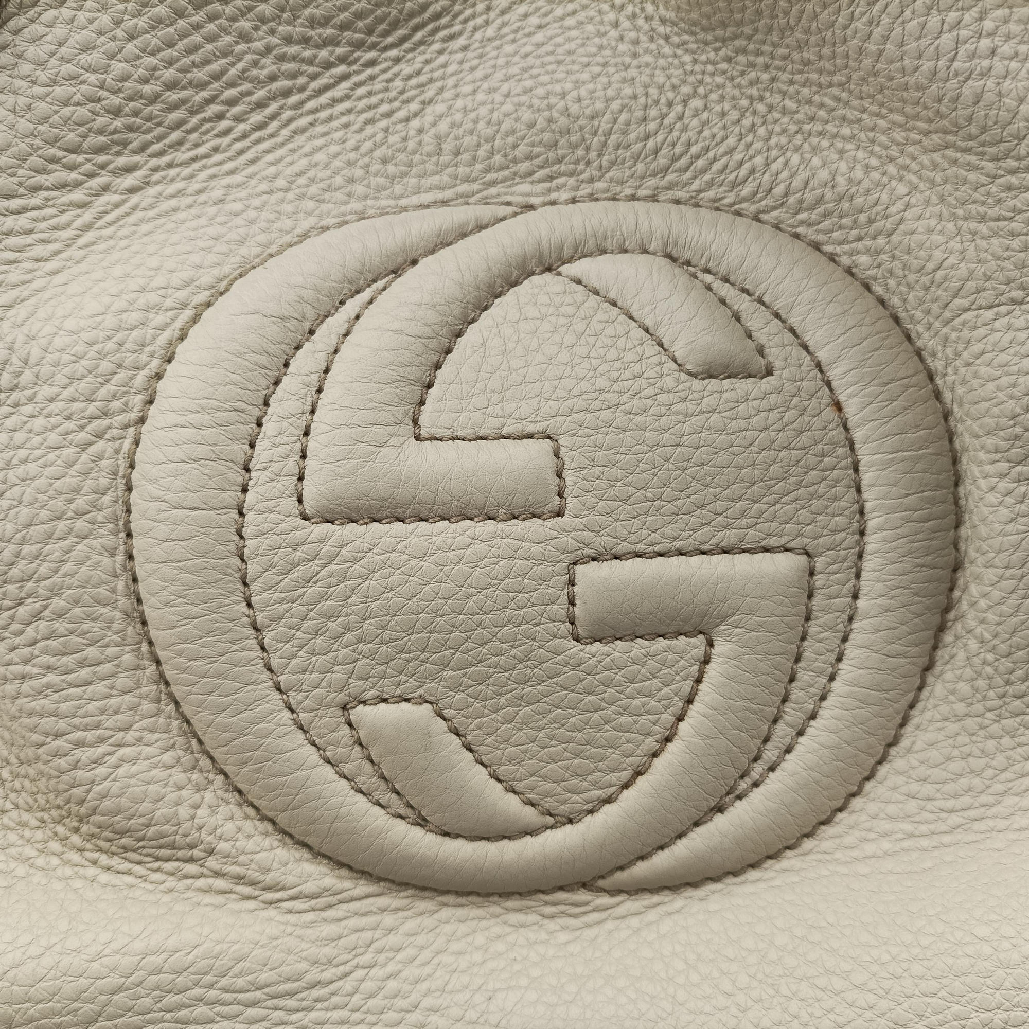 Pre-owned Gucci Soho White Leather 336751 shoulderbag | stylenewstar
