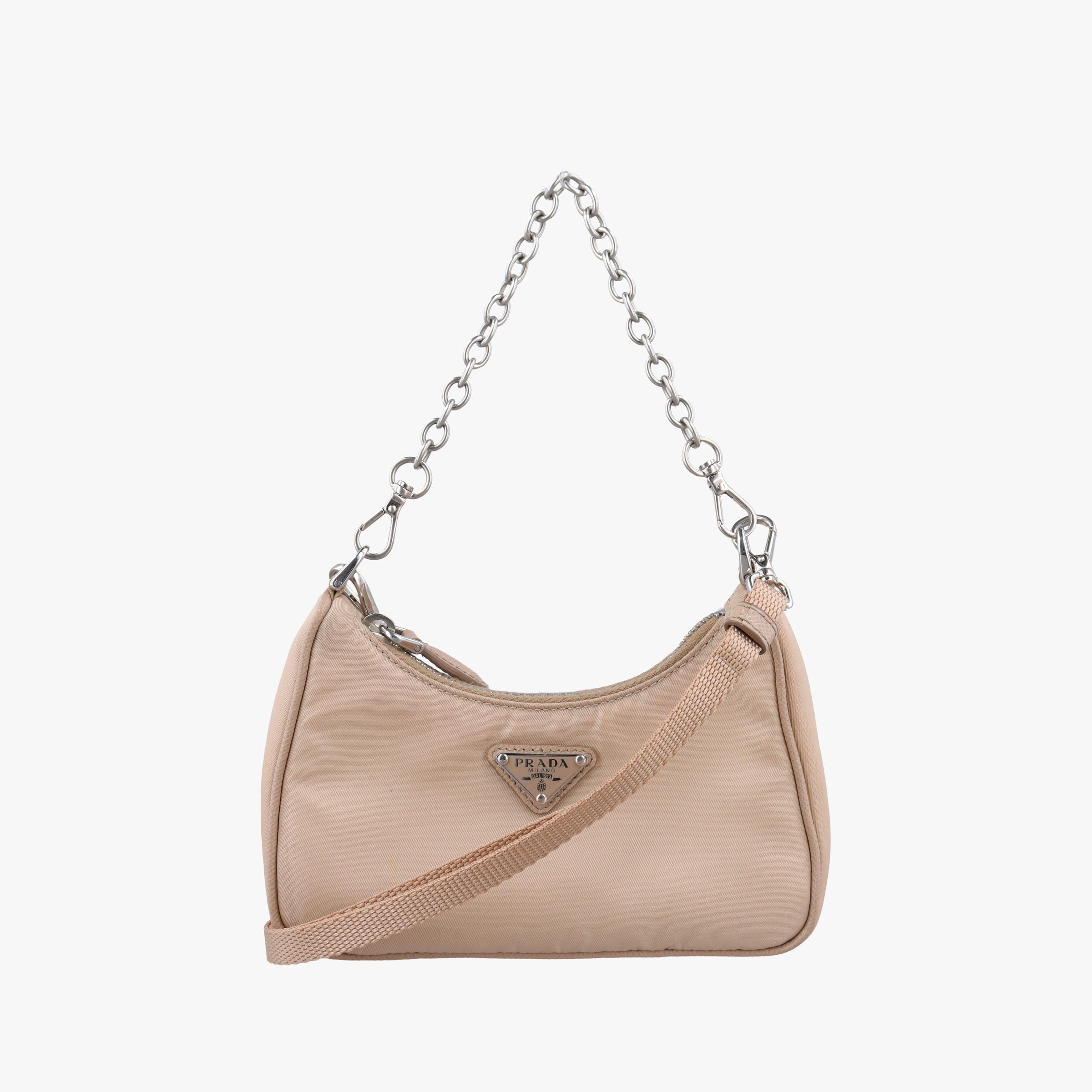 Vintage Prada Re-Edition Nylon Mini Beige nylon 1TT122 shoulderbag | stylenewstar