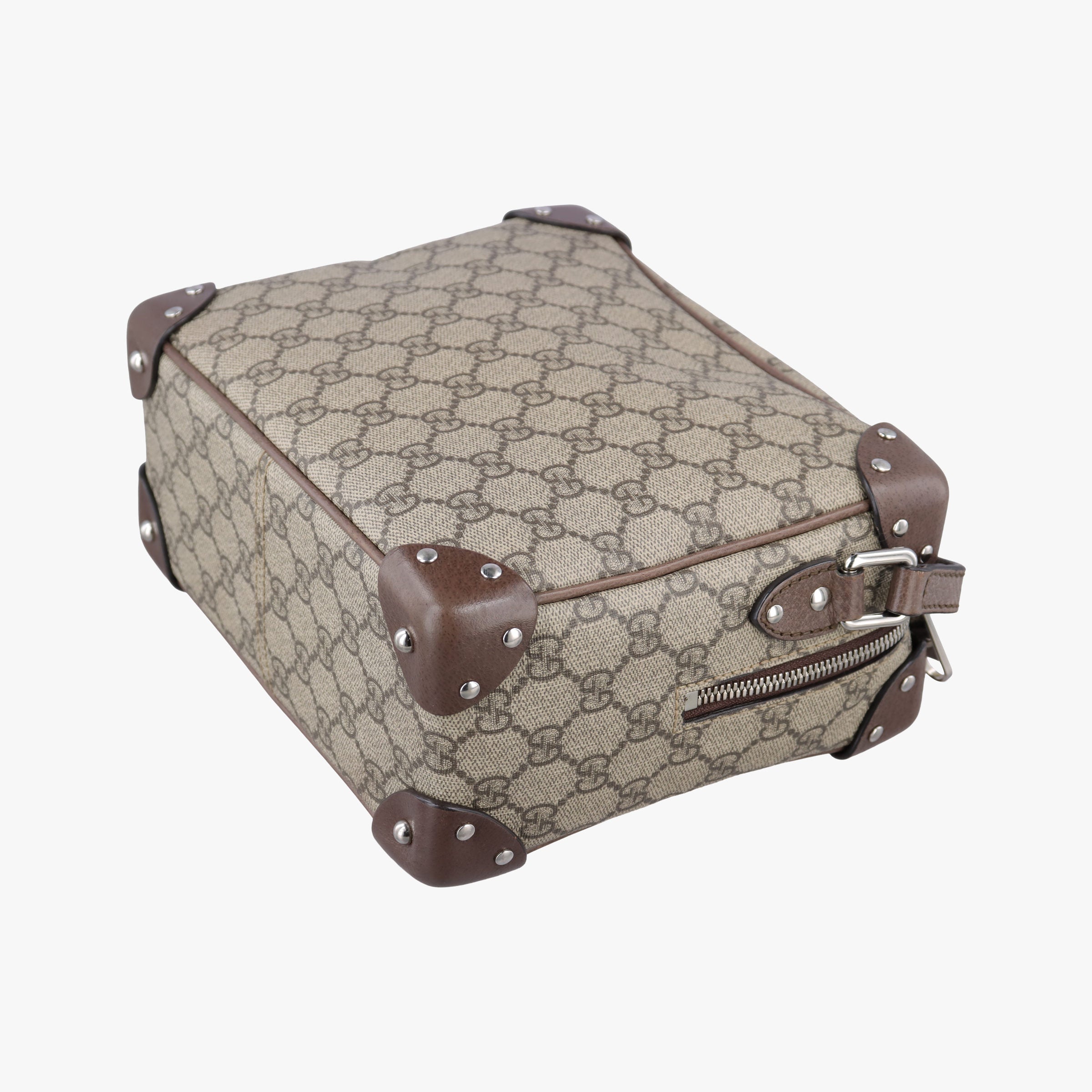 Pre-owned Gucci GG Supreme Soft Trunk Messenger Brown PVC coated canvas×Leather 626363 shoulderbag | stylenewstar