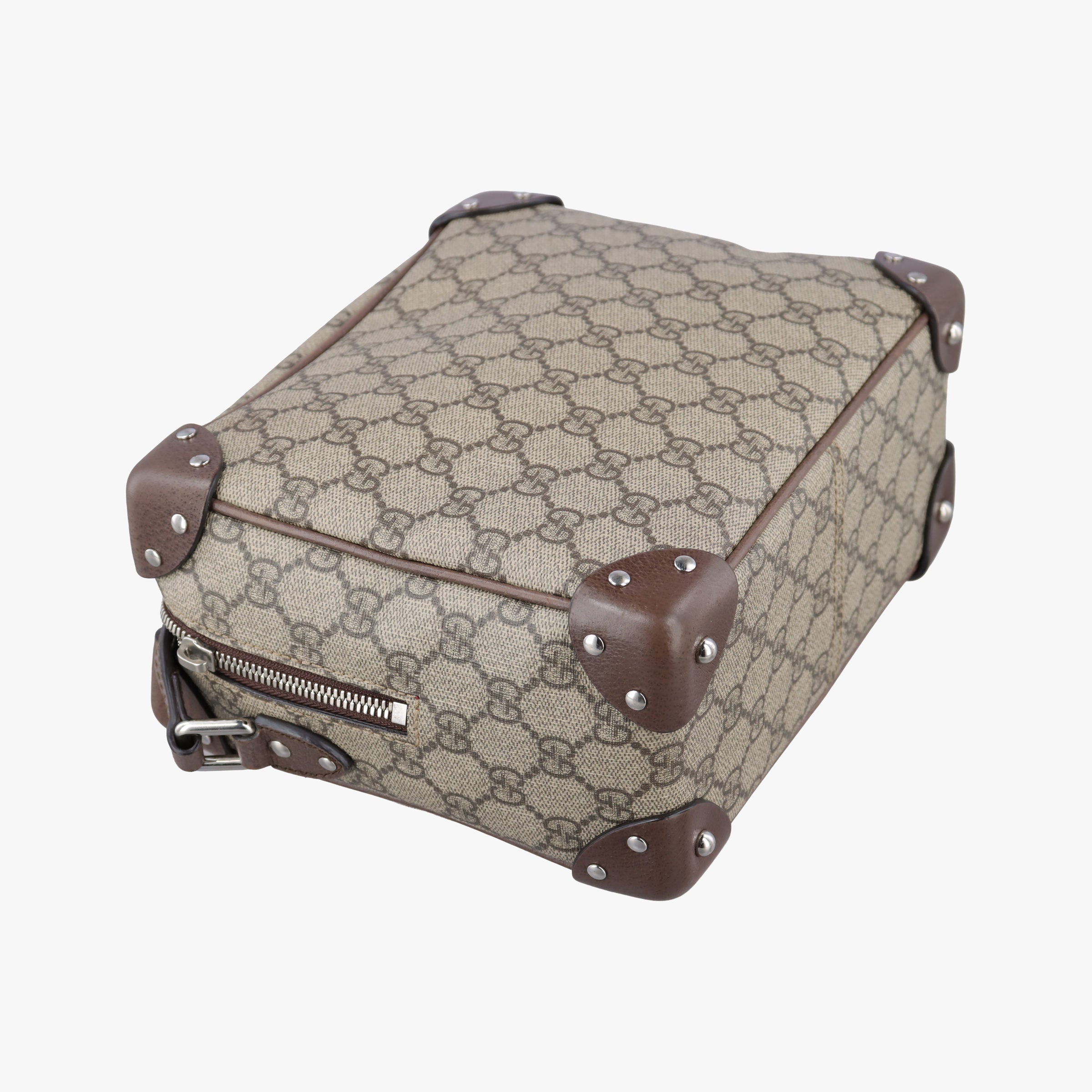 Pre-owned Gucci GG Supreme Soft Trunk Messenger Brown PVC coated canvas×Leather 626363 shoulderbag | stylenewstar